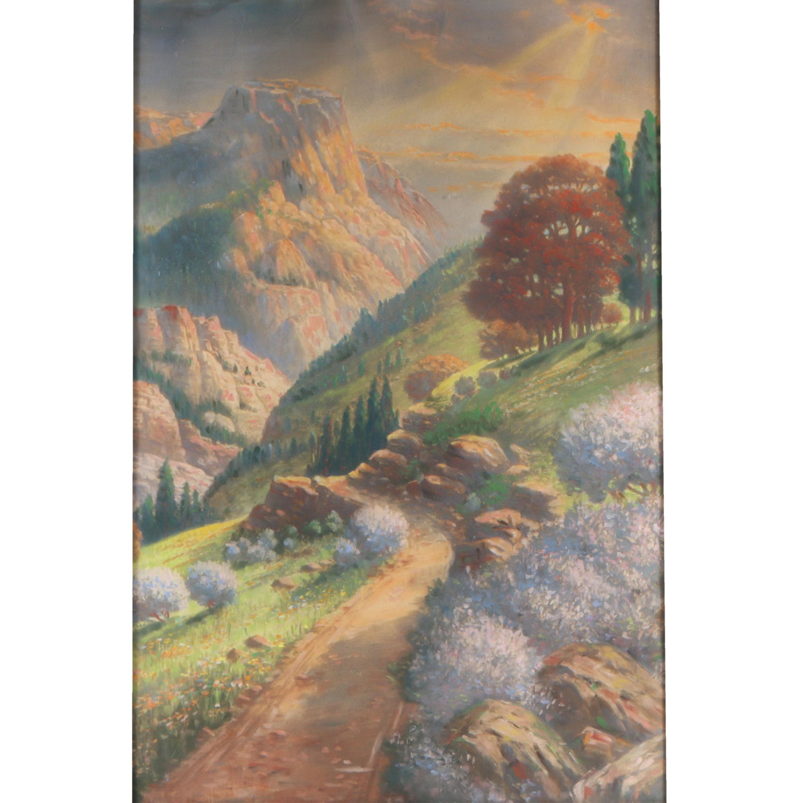 William A. Carson, California / Illinois (1867 - 1949), Mountain path scenic spring landscape with (1 of 11)