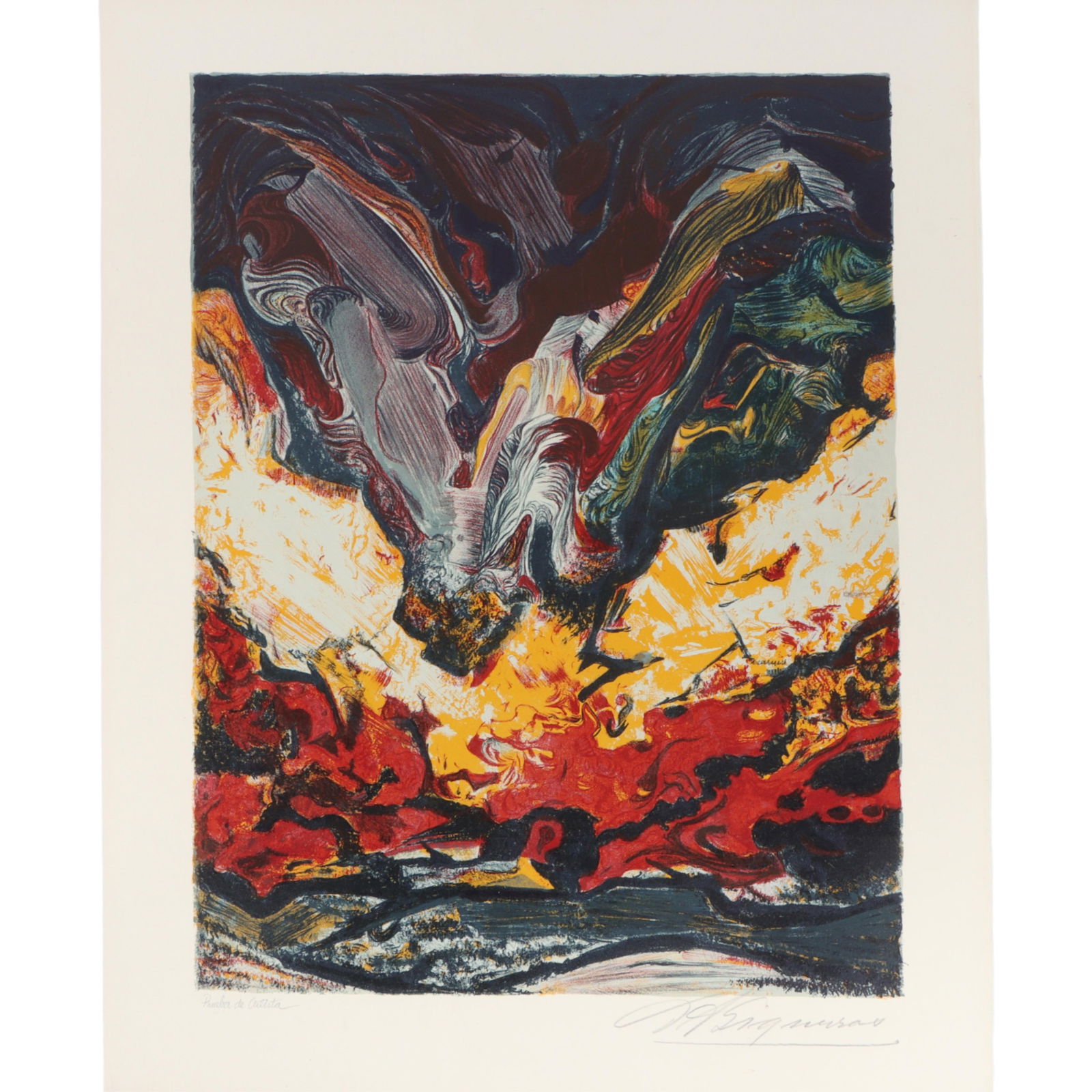 David Alfaro Siqueiros, Mexico (1896-1974), Paisaje Explosivo from Mountain Suite portfolio, (1 of 12)