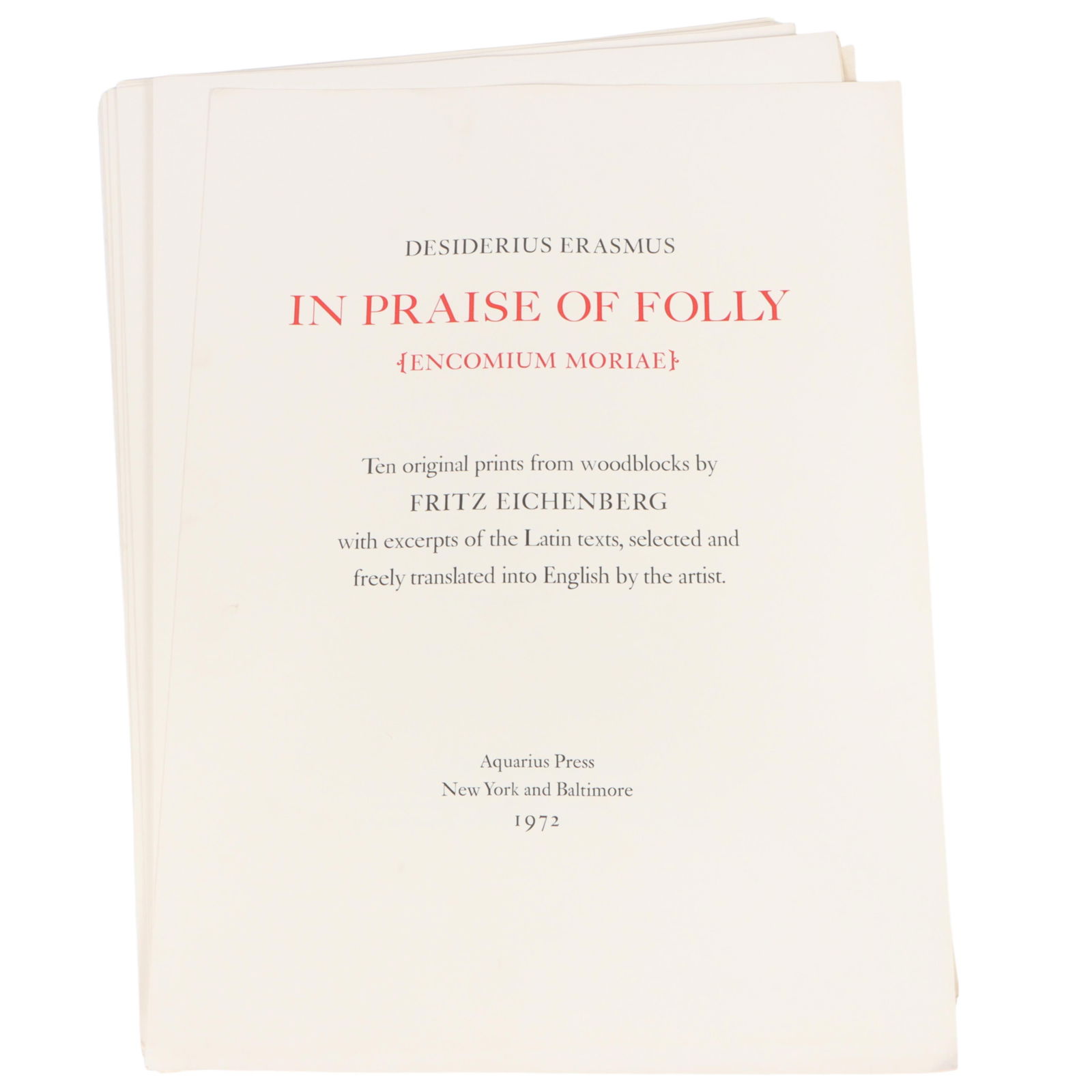 Fritz Eichenberg, German (1901 - 1990), Desiderius Erasmus, In Praise of Folly, 10 original (1 of 19)