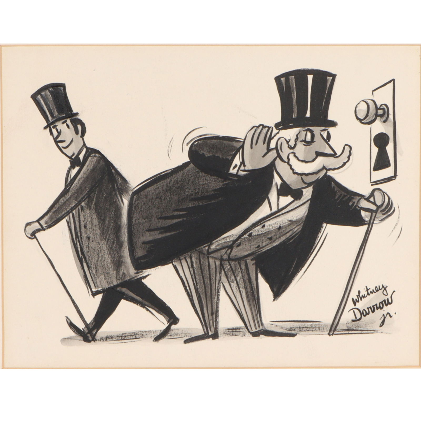 Whitney Darrow Jr., New York, New Jersey (1909-1999), Peeping Tom, 1956, ink and wash, New Yorker (1 of 8)