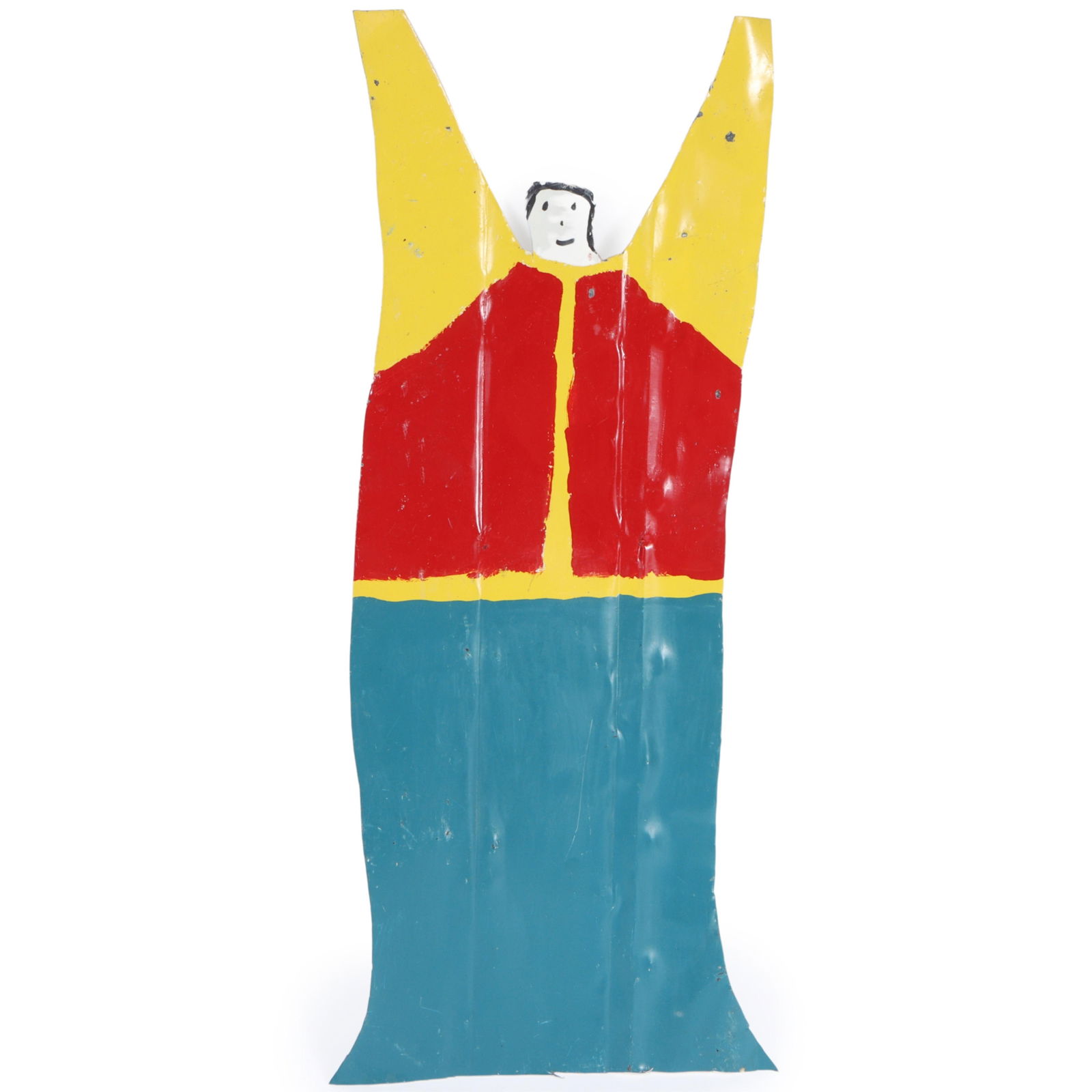 Reuben Aaron (R.A.) Miller, Georgia (1912 - 2006), Folk / Outsider art cut out man with arms raised, (1 of 10)