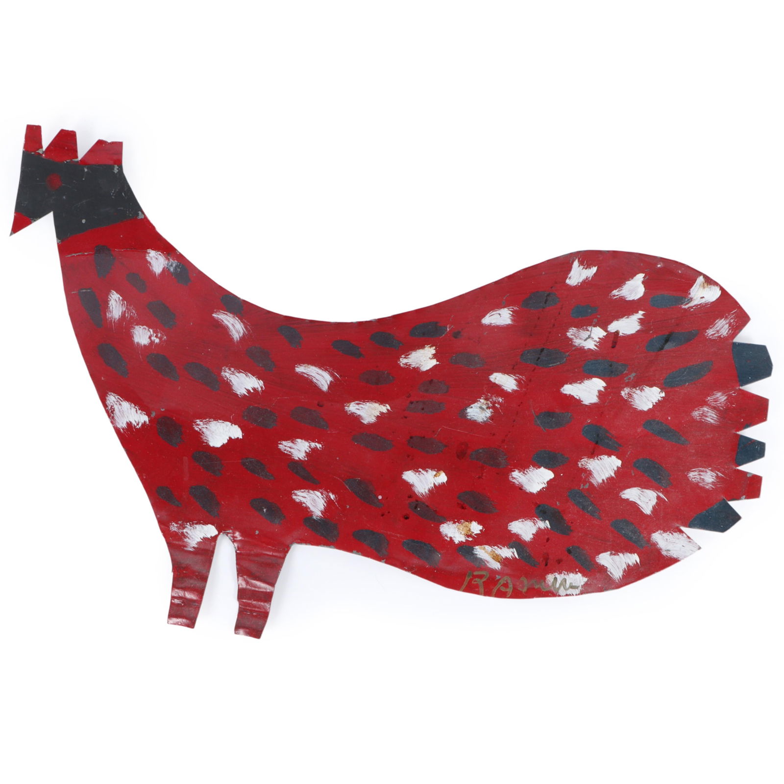 Reuben Aaron (R.A.) Miller, Georgia (1912 - 2006), Folk / Outsider art bird cut out, sheet metal / (1 of 15)