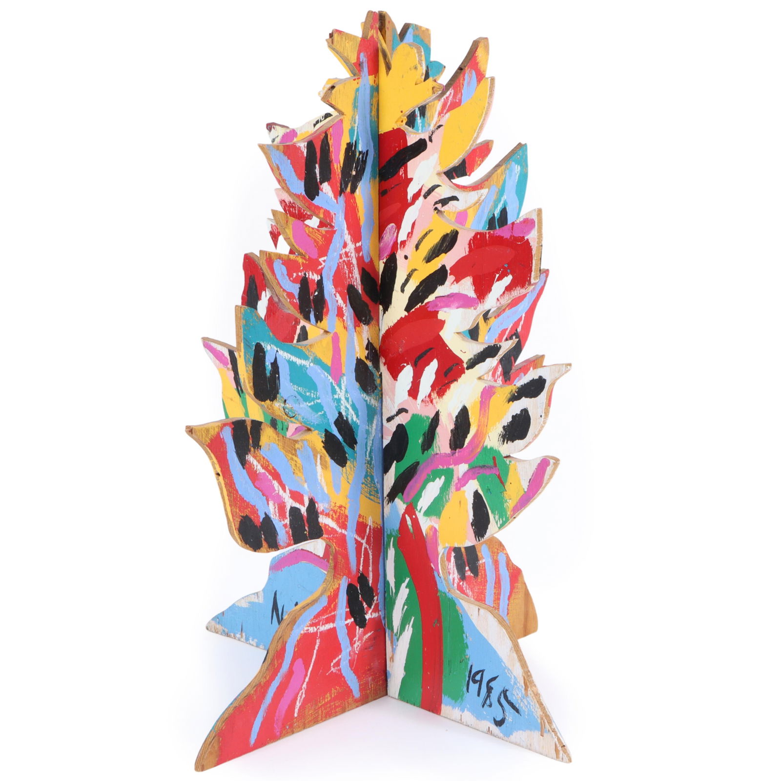 Nancy Swan Drew, Michigan (20th/21st Century), Folk / Outsider art Cut Out Stand Up Tree, 1985, (1 of 19)
