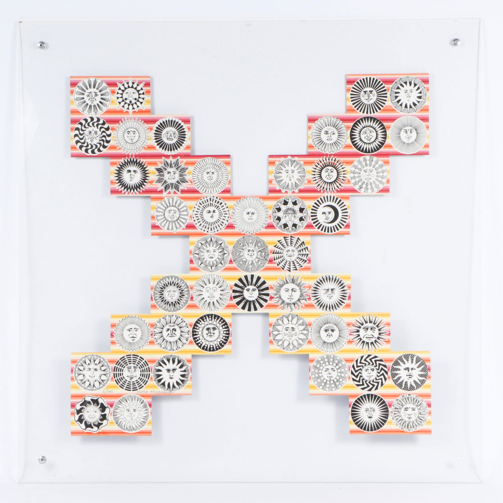 Pedro Friedeberg, Mexican (b.1936), D?a y Noche Firmada Serigraf?a, double sided cut out serigraph, (1 of 14)