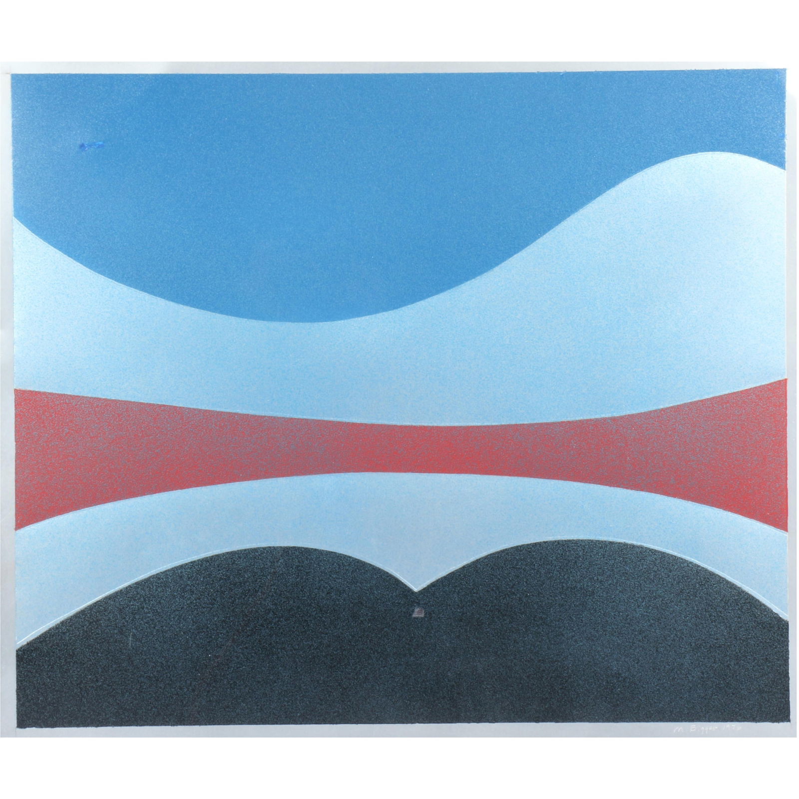Michael Bigger, Minnesota (1937 - 2011), abstract, 1976, acrylic on metal, 19 1/2"H x 22 1/2"W (1 of 10)