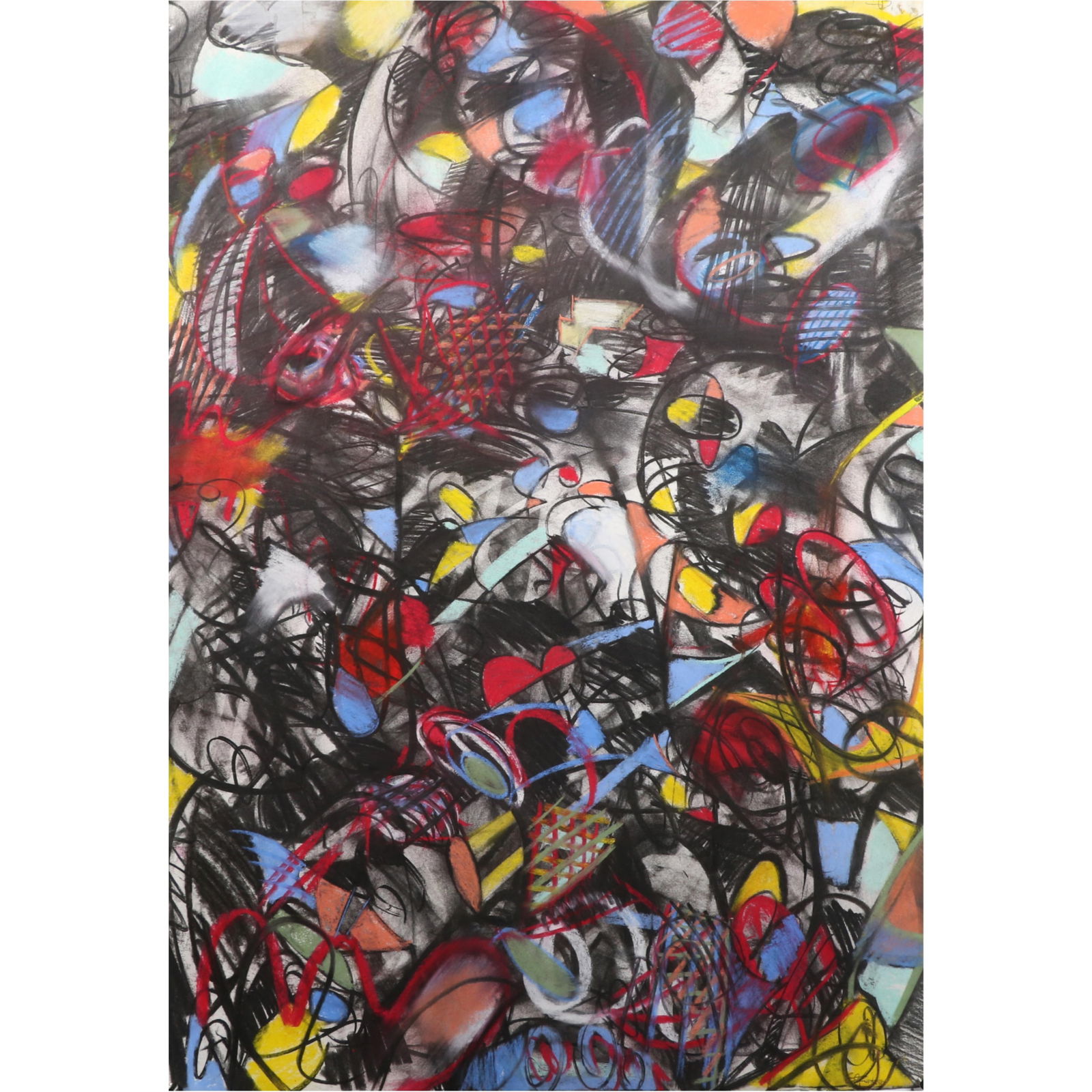 Ed Funk, Indianapolis (1953-2013), abstract, 1998, pastel on paper, 35 3/4? H X 25? W: Ed Funk Indianapolis (1953-2013) abstract, 1998 pastel on paper Signed and dated lower and upper right. Biography from the Dailey Journal: Funk (1953-2013) was born and raised in Indianapolis. While s