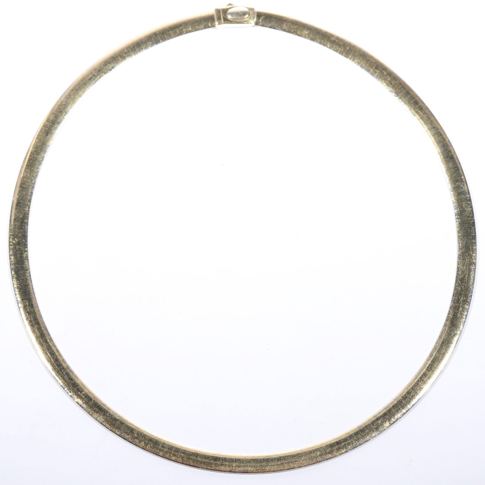 14K yellow and white gold reversible chain necklace. 17"L x 6.1mm W (1 of 10)