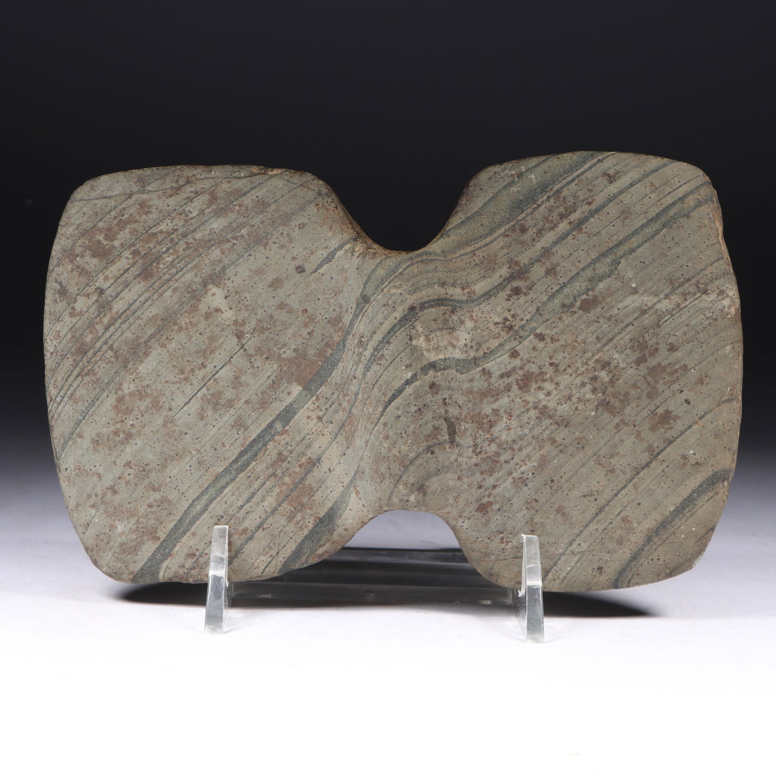 Bannerstone, Slate, Wing, Unfinished: 5 7/8 x 3 5/8 Marion Co. Indiana (1 of 11)