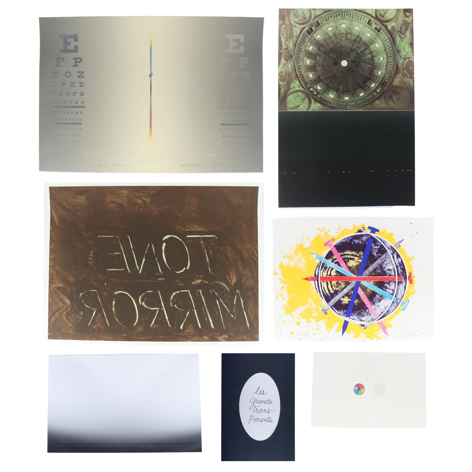 Mirrors of the Mind partial portfolio of prints and objects: Arakawa, Vincenzo Agnetti, Bruce (1 of 18)