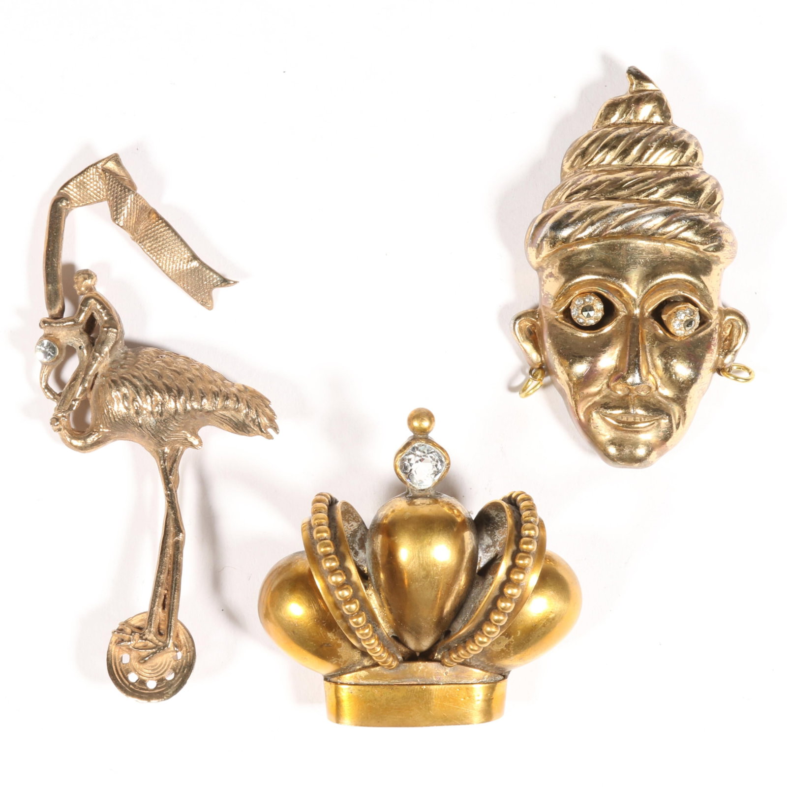 Joseff of Hollywood Castle designed Book Piece "Queen for a Day" coronation crown brooch, signed (1 of 10)