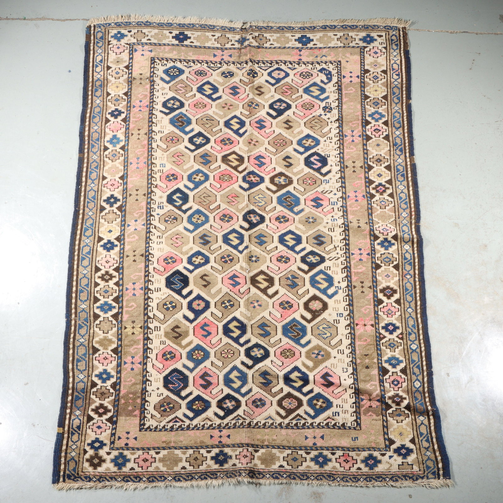 Antique Turkish Oushak hand knotted estate rug carpet, 4x6. 61"H x 41 1/2"W (1 of 13)