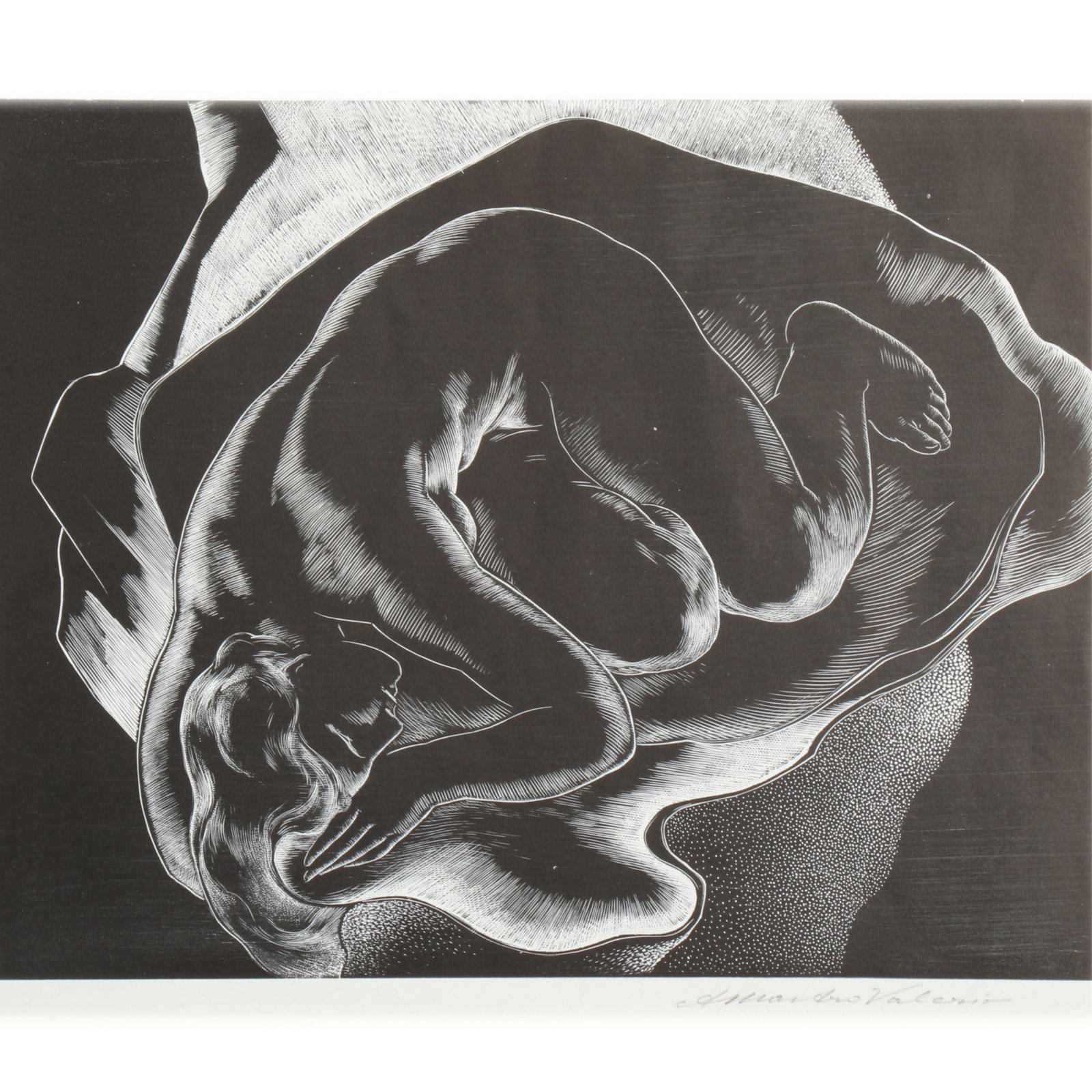 Alessandro Mastro-Valerio, Italian American (1887-1953), In The Space, reclining female nude wood (1 of 6)