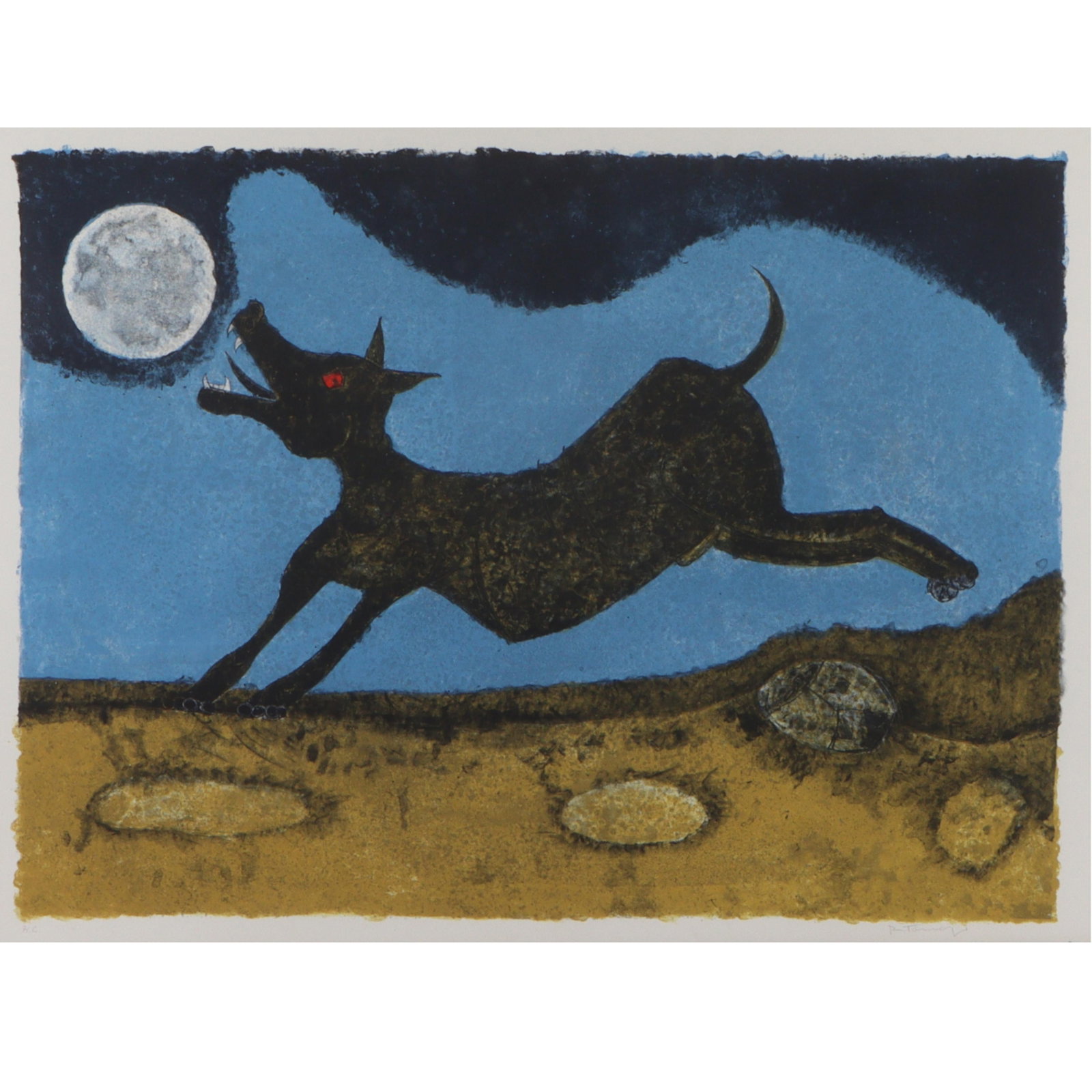 Rufino Tamayo, Mexican (1899-1991), Perro Ladr?ndole a la Luna (Dog Barking at the Moon), 1988, (1 of 10)