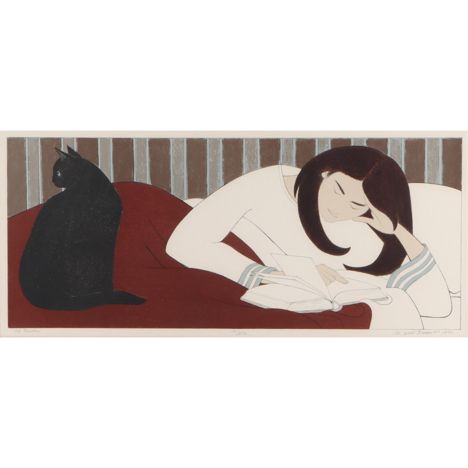 Will Barnet, American (1911-2012), The Reader, 1979, color lithograph and silkscreen, 16 1/4"H x (1 of 11)