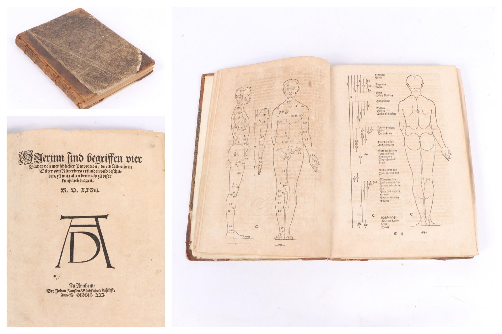Albrecht Durer (German, 1471-1528), One volume containing Four Books on Human Proportion (Vier (1 of 19)