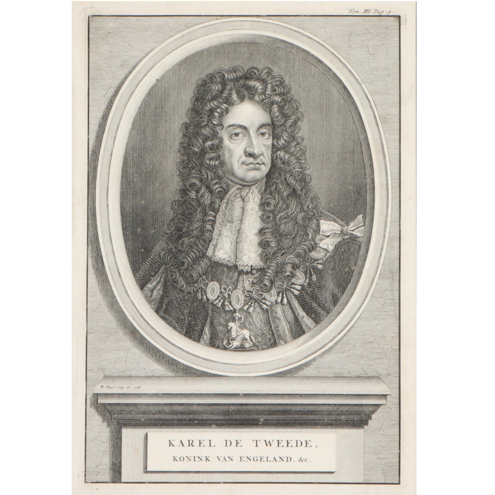 Bernard Picart, France (1673-1733), Charles the Second, King of England, 1728, engraving on laid (1 of 9)