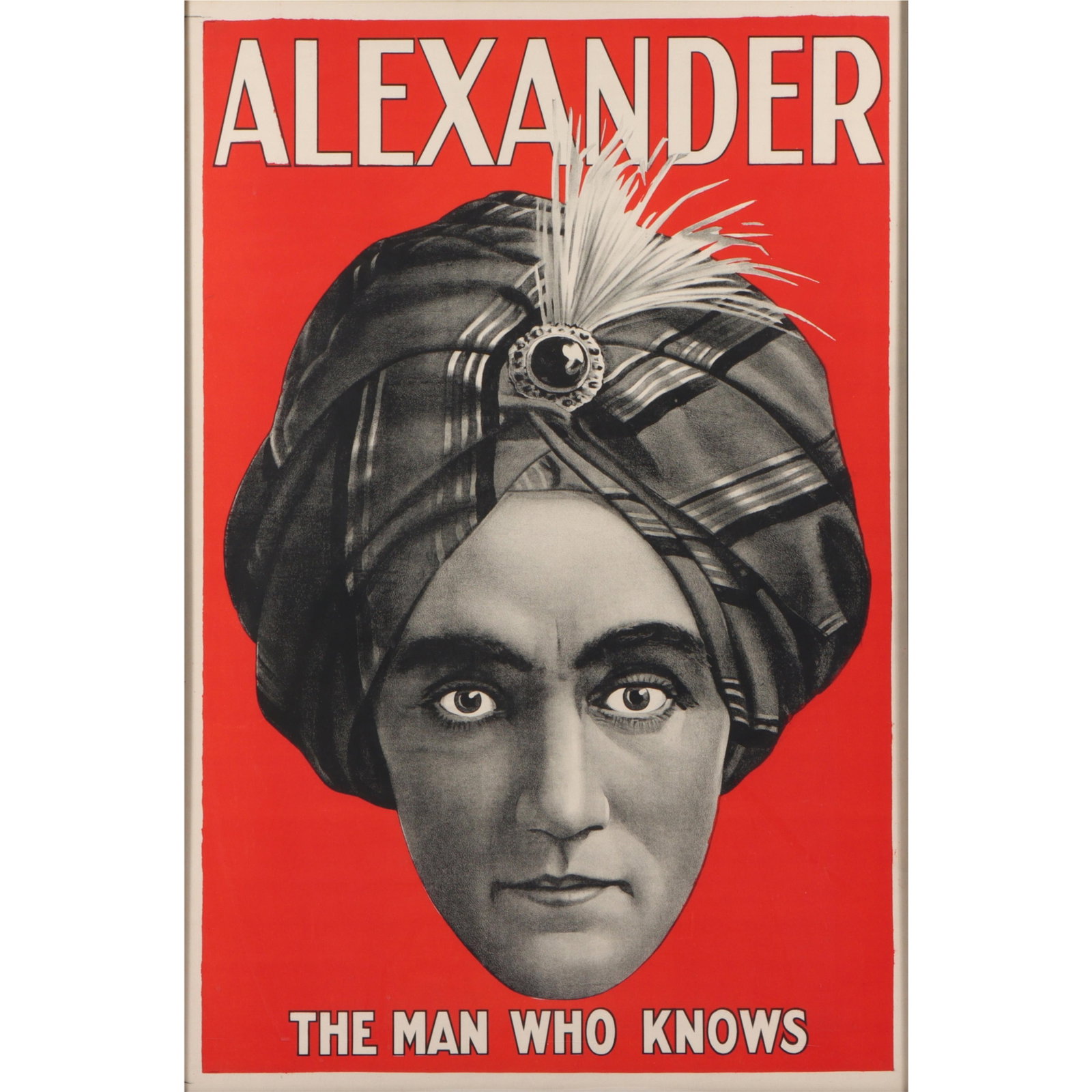 "Alexander: The man who knows" vintage lithograph poster ca.1915, featuring the famed mentalist and (1 of 10)
