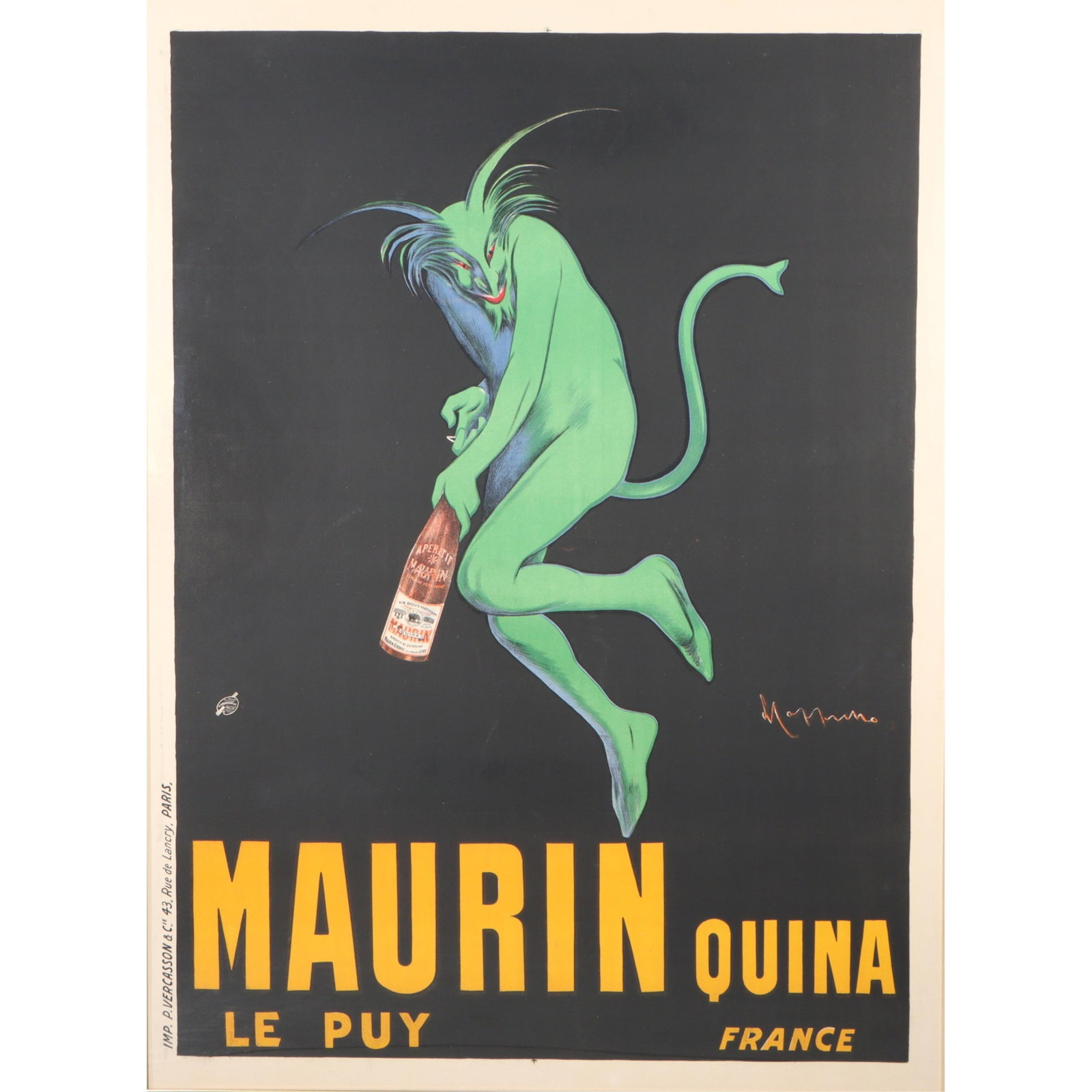 Maurin Le Puy Quina France 1906 original wine advertising lithograph poster by Leonetto Capiello (1 of 15)