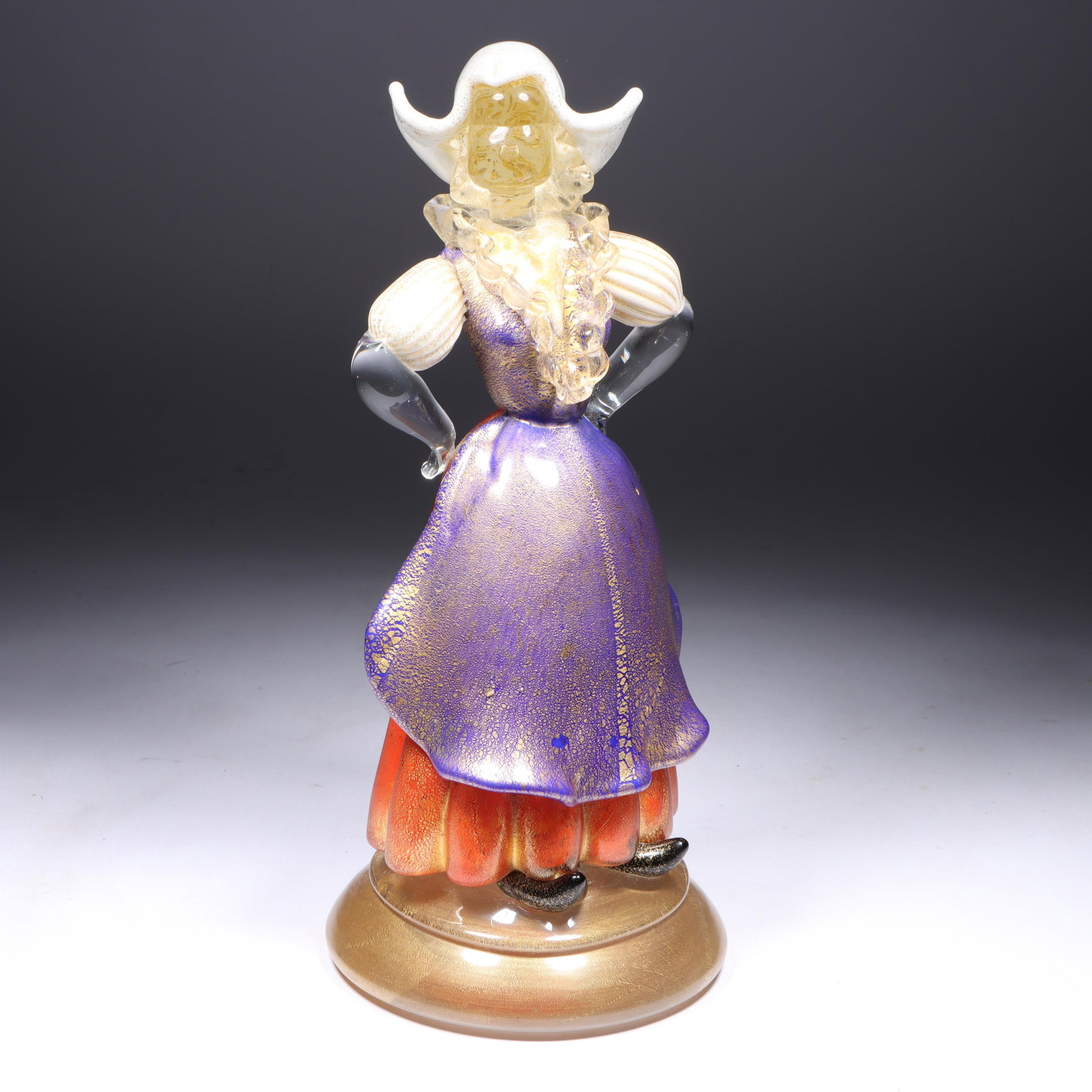 Seguso Vetri d'Arte Murano pasta art glass Dutch girl figurine 10 1/2"H x 4 1/2"Diam. (1 of 8)