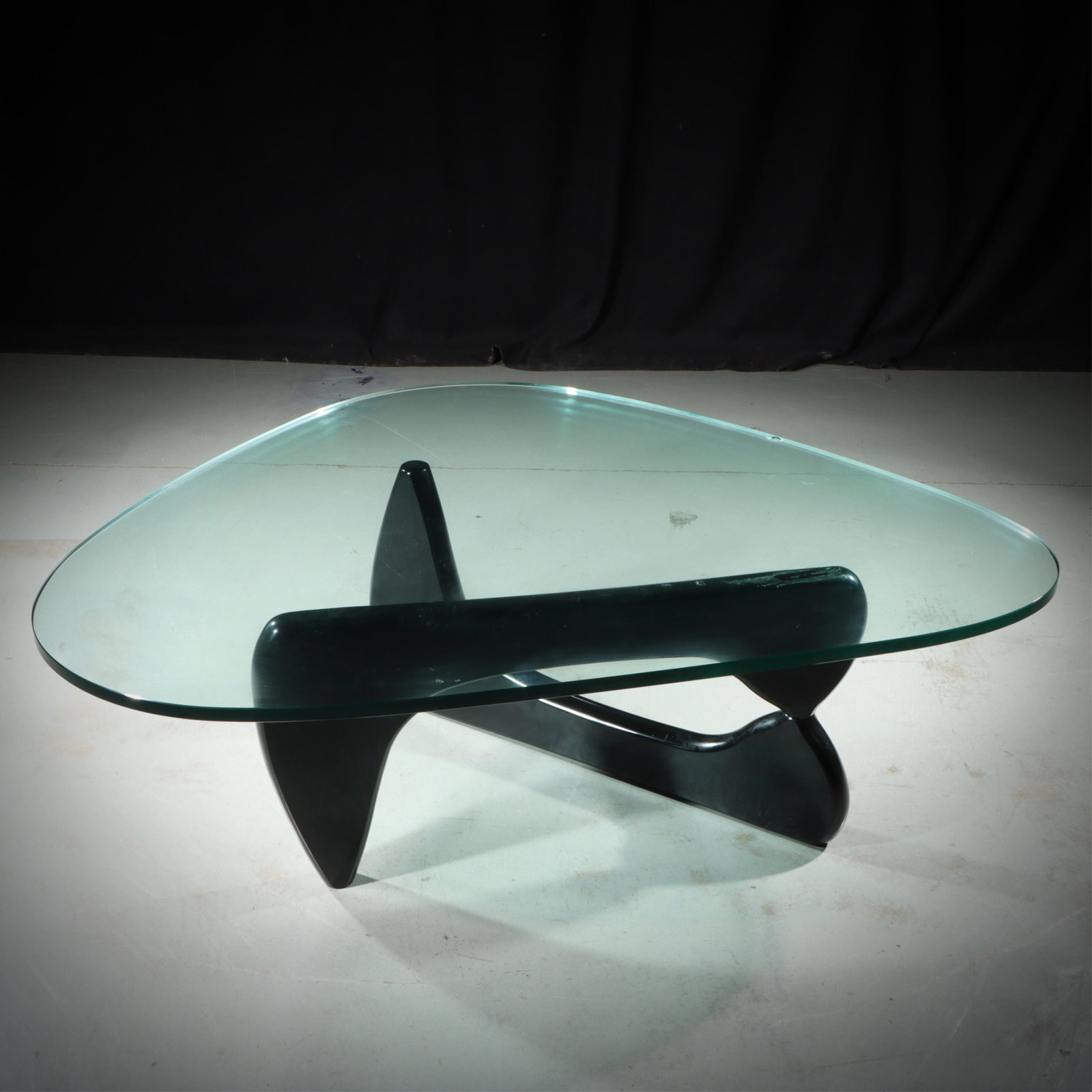 Isamu Noguchi for Herman Miller, signed iconic "Noguchi Table" coffee table. 15 3/4"H x 50 1/4"W x (1 of 12)