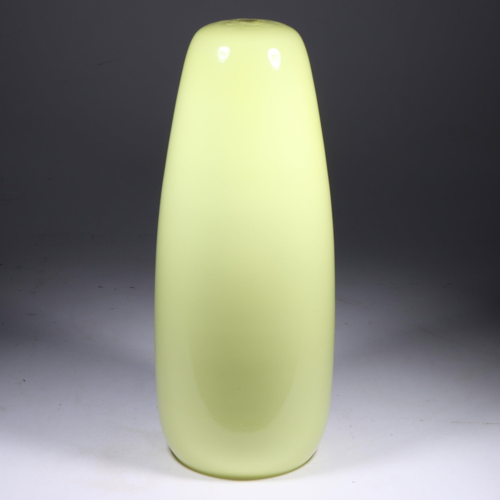 Massimo Vignelli for Venini Yellow Murano Glass Lamp Shade, c. 1950s 14 1/2"H x 5 1/2"W (1 of 6)