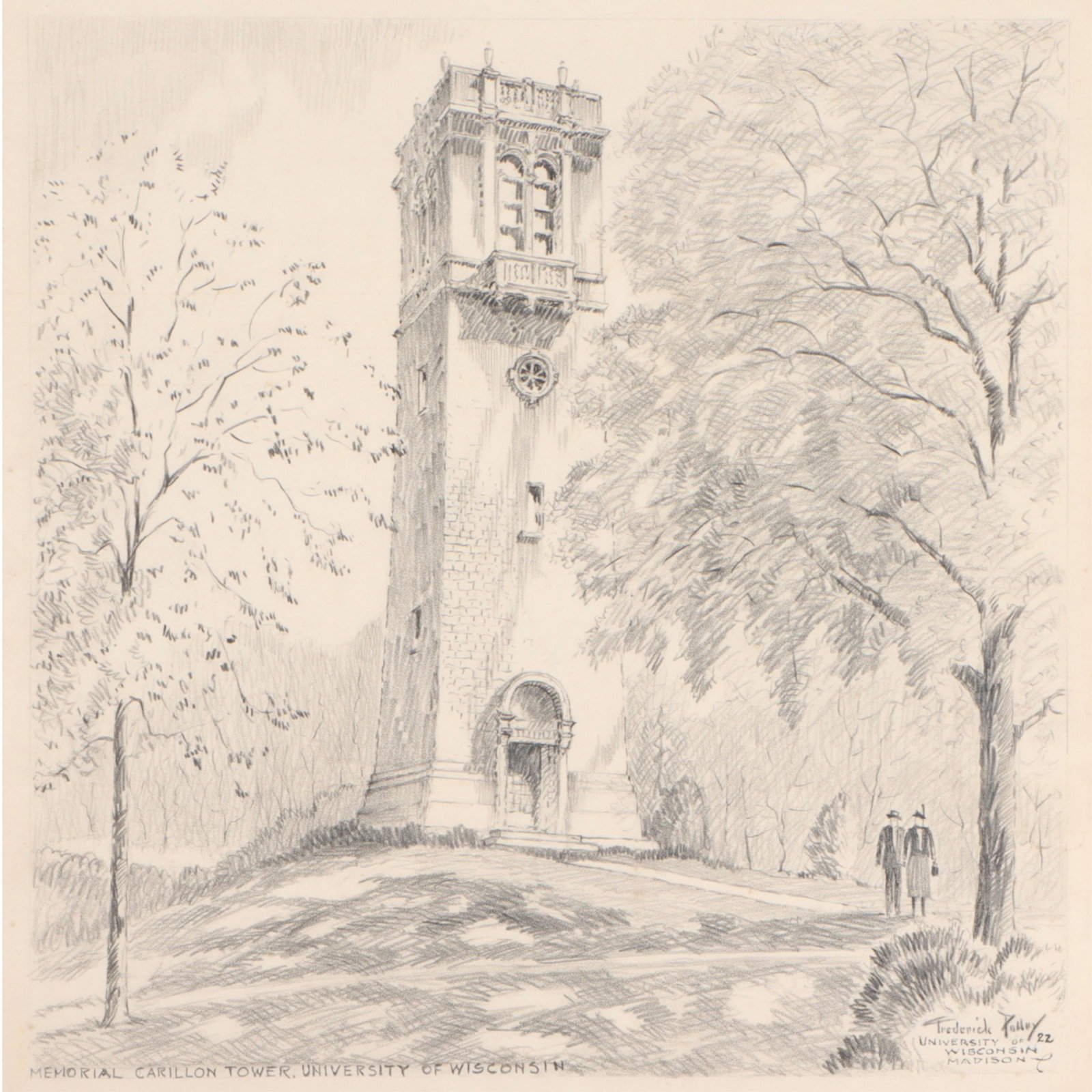 Frederick Polley, Indiana (1875-1957), Memorial Carillon Tower, University of Wisconsin, 1922, (1 of 11)