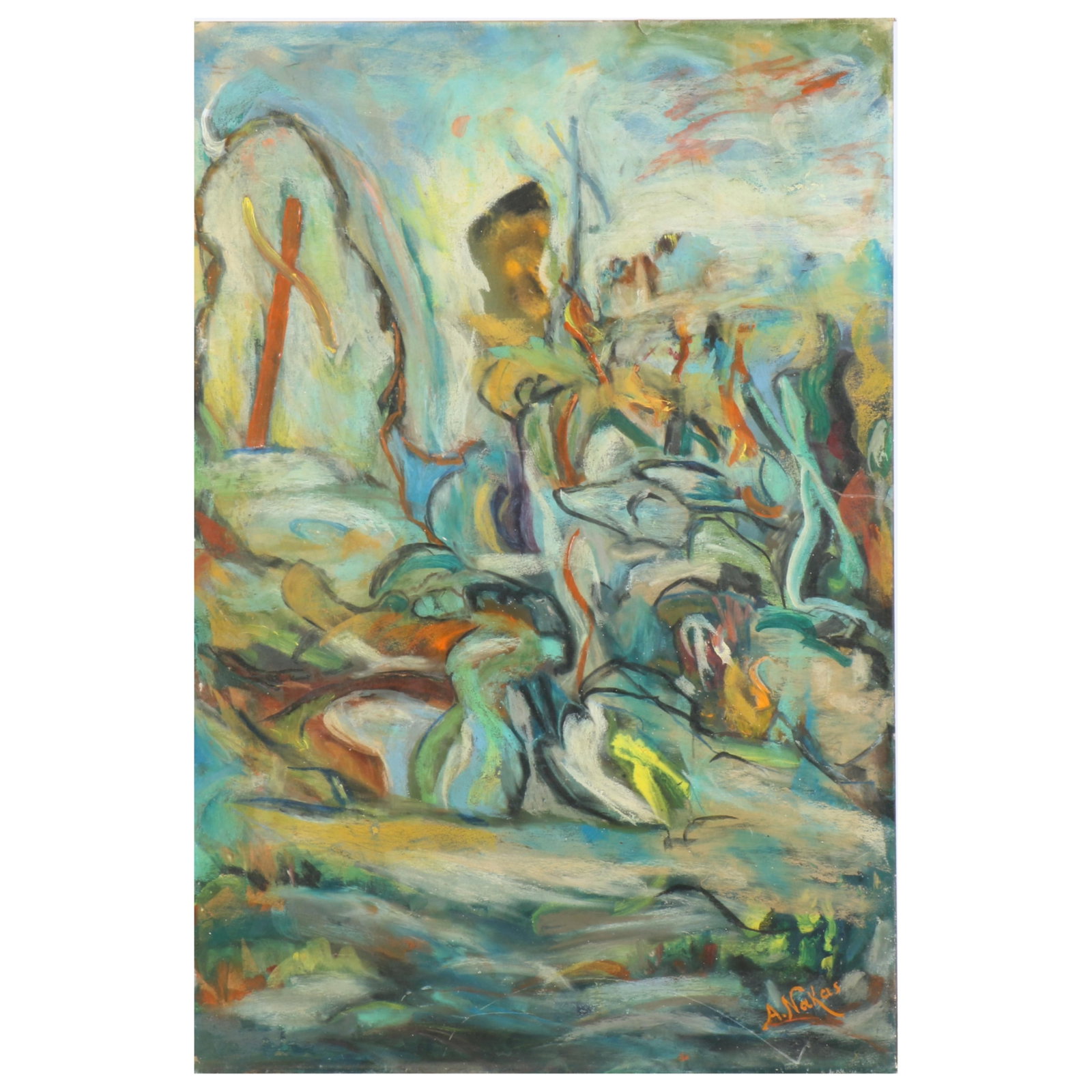 Antanas Nakas, Chicago (20th/21st Century), Vetroje, oil on board, 29 3/4"H x 20"W (1 of 15)
