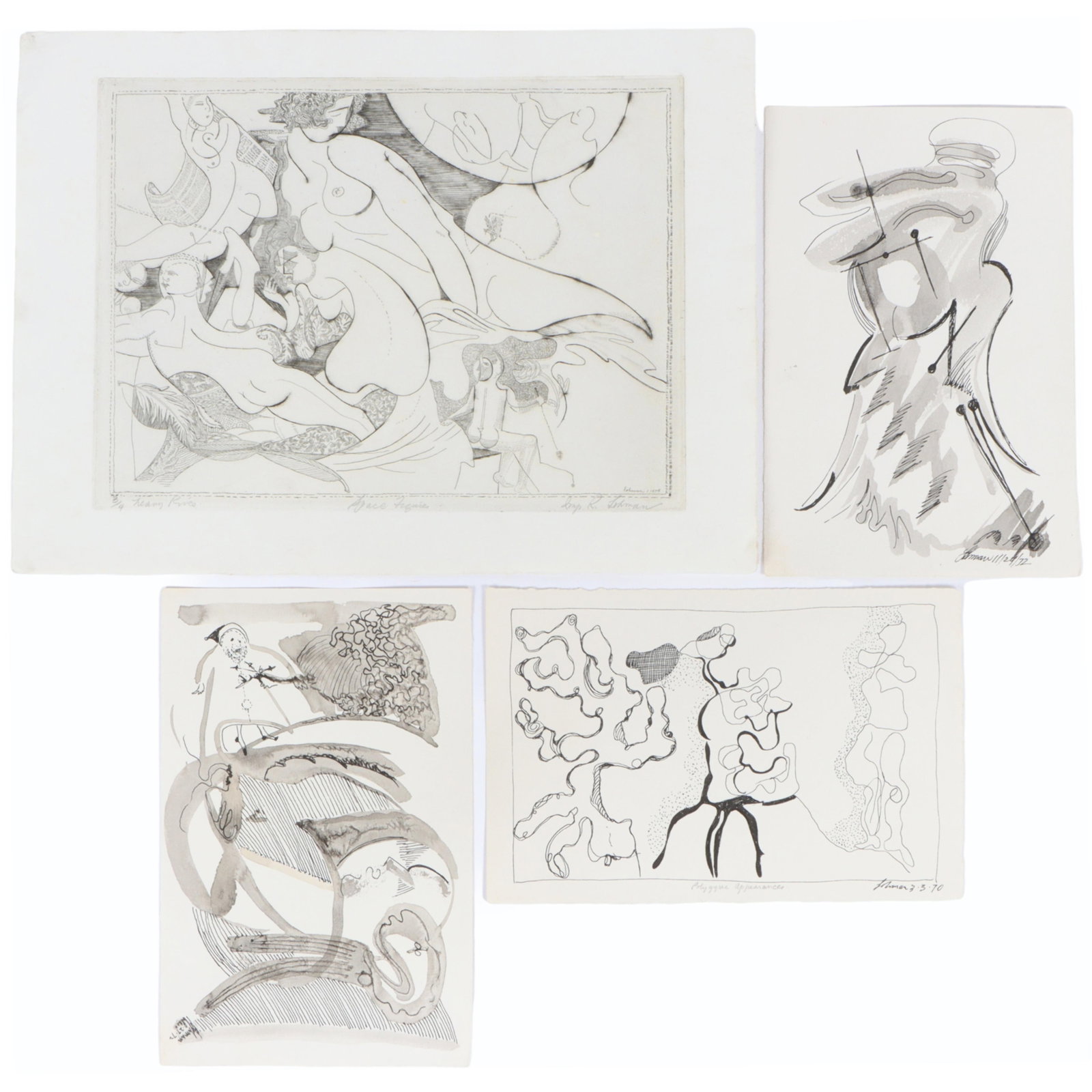 Robert Lohman, Indiana , female nude, abstract compositions, Space Figure / Polygyric Appearance, x4 (1 of 14)