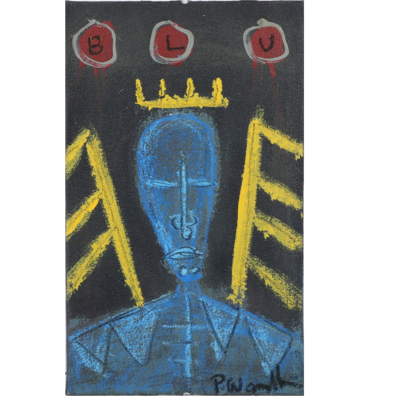 Paul Andrew Wandless, American (20th/21st Century), Blu, 2001, oil on board, 15"H x 9 1/4"W (1 of 8)