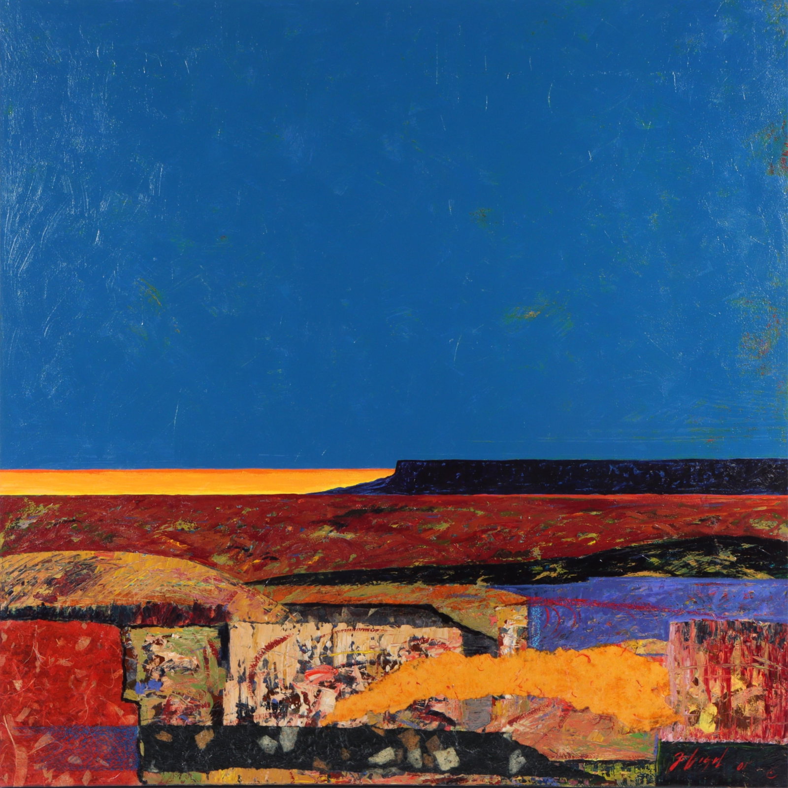 Felix Vigil, American (20th/21st Century), River of Life/Night Storm, 2000/01, oil on canvas, 40: Felix Vigil American (20th/21st Century) River of Life/Night Storm, 2000/01 oil on canvas Signed and dated lower right. Signed, titled, and dated verso. Biography from Blue Rain Gallery: Felix Vigil i