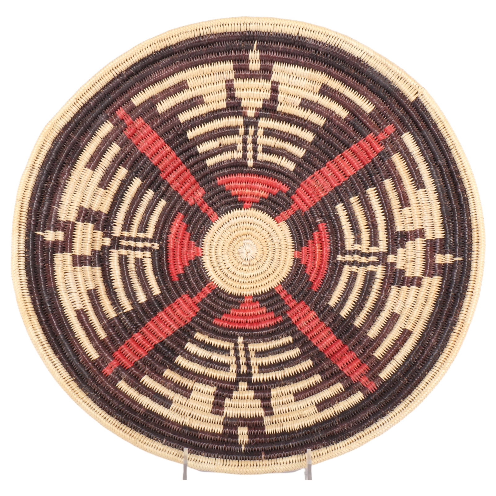 Navajo Native American coil wedding basket / duck basket by Betty and Chris Johnson, 18 1/2"Diam. (1 of 9)