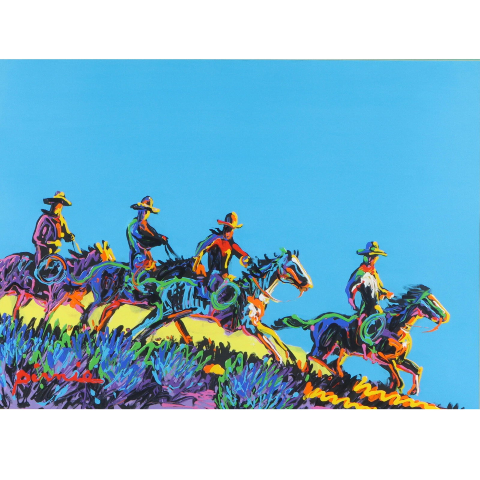 Larry Pirnie, American (B. 1940), Running To Daylight, 1994, acrylic on paper, 19 3/4"H x 27 (1 of 9)