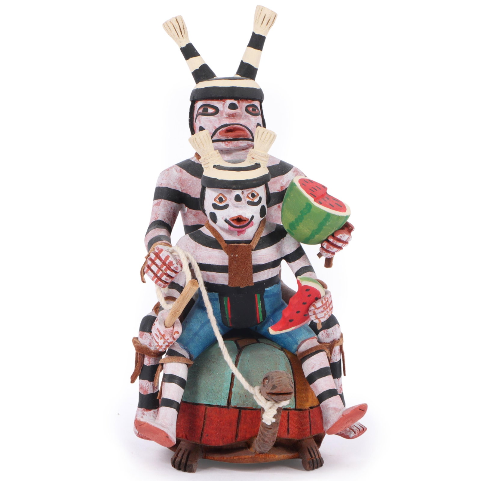 Sheldon Talas, Hopi Pueblo (1937–2010), Clowns Cruising on Turtle, Koshares, Native American (1 of 16)