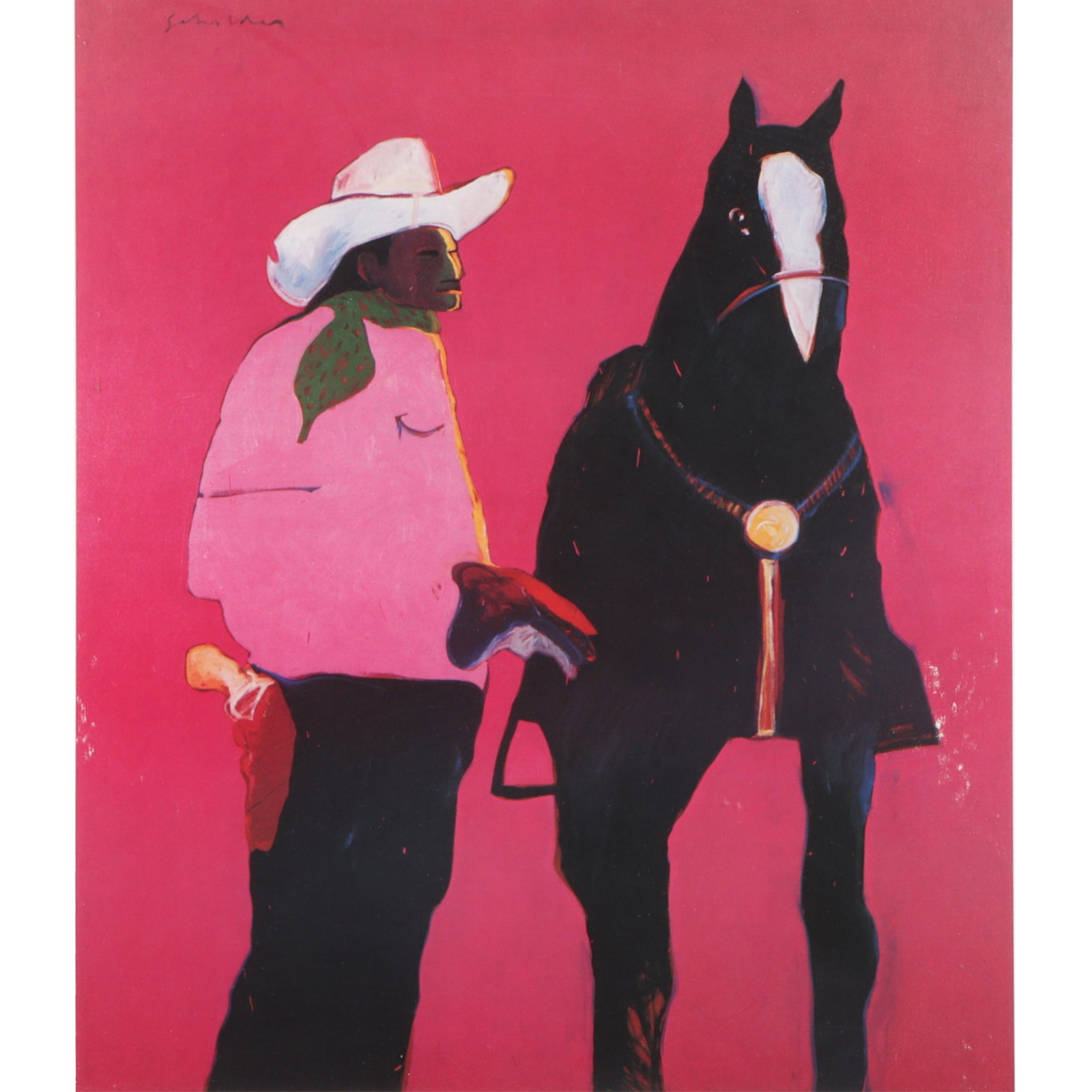Fritz Scholder (1937-2005) Indian Cowboy and Horse poster (1 of 10)