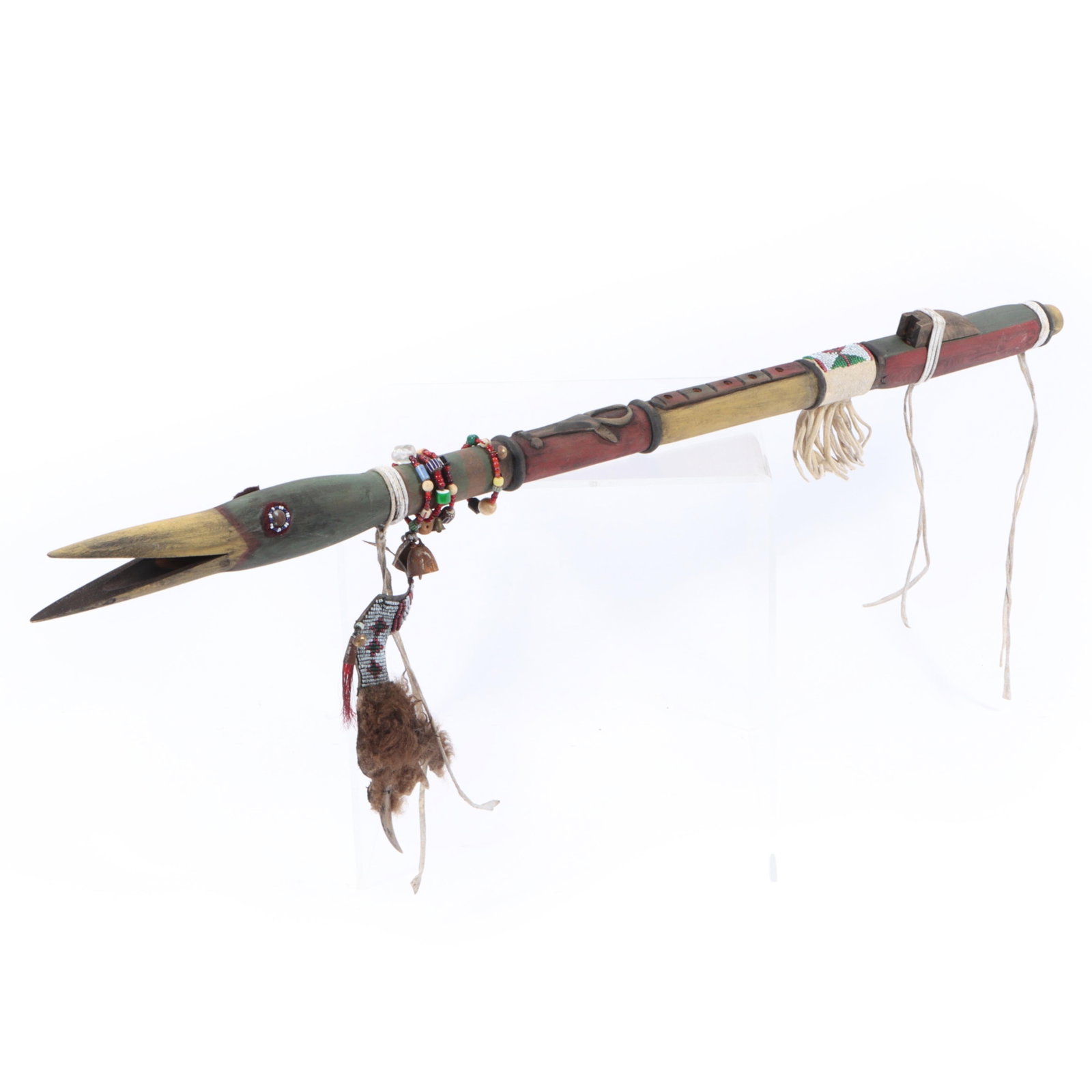 Native American style wooden Flute 12"H x 33 3/4"W (1 of 10)