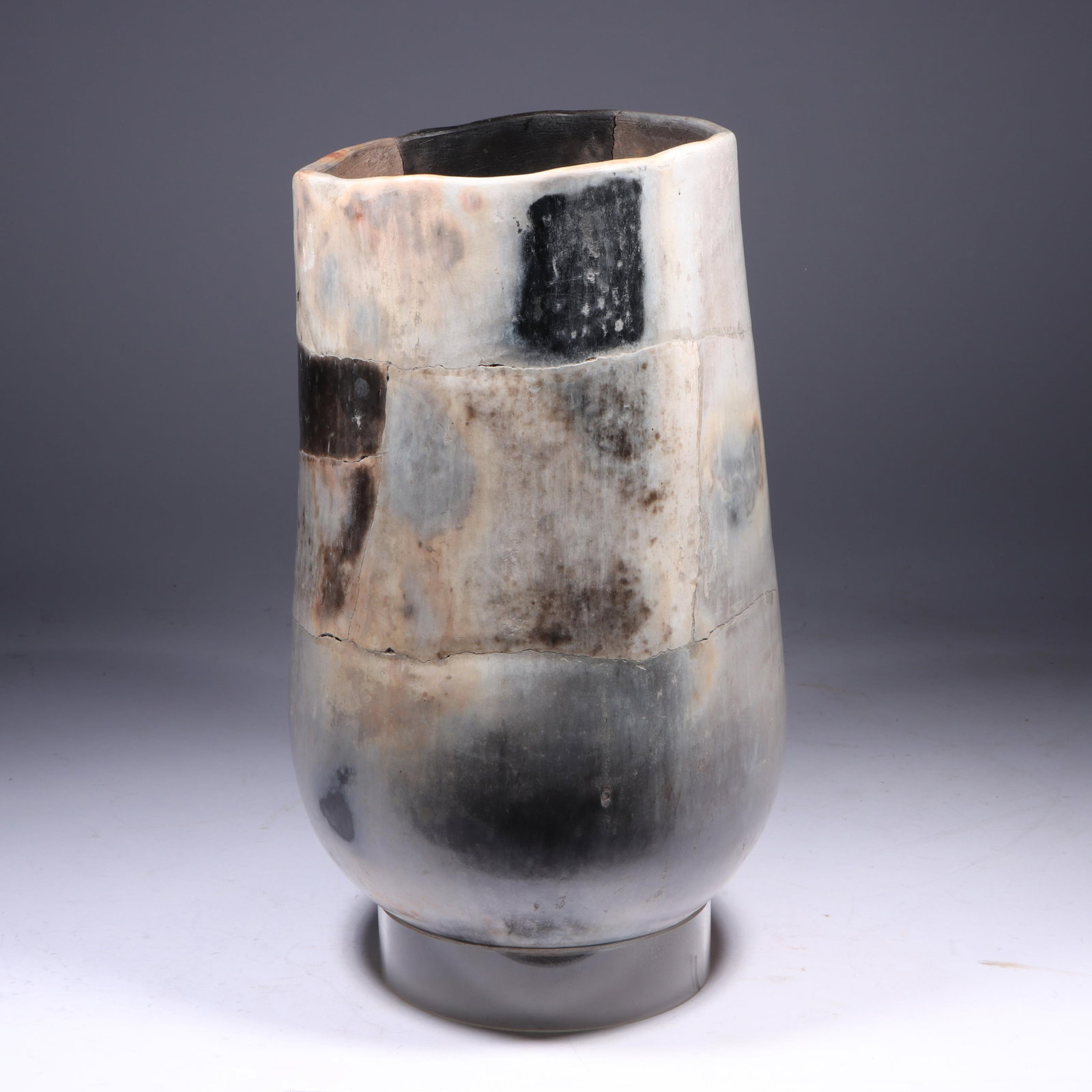 Rick Dillingham (1952–1994) studio art pottery earthenware pit fired raku vase, 1977 14 3/4"H x 7 (1 of 16)