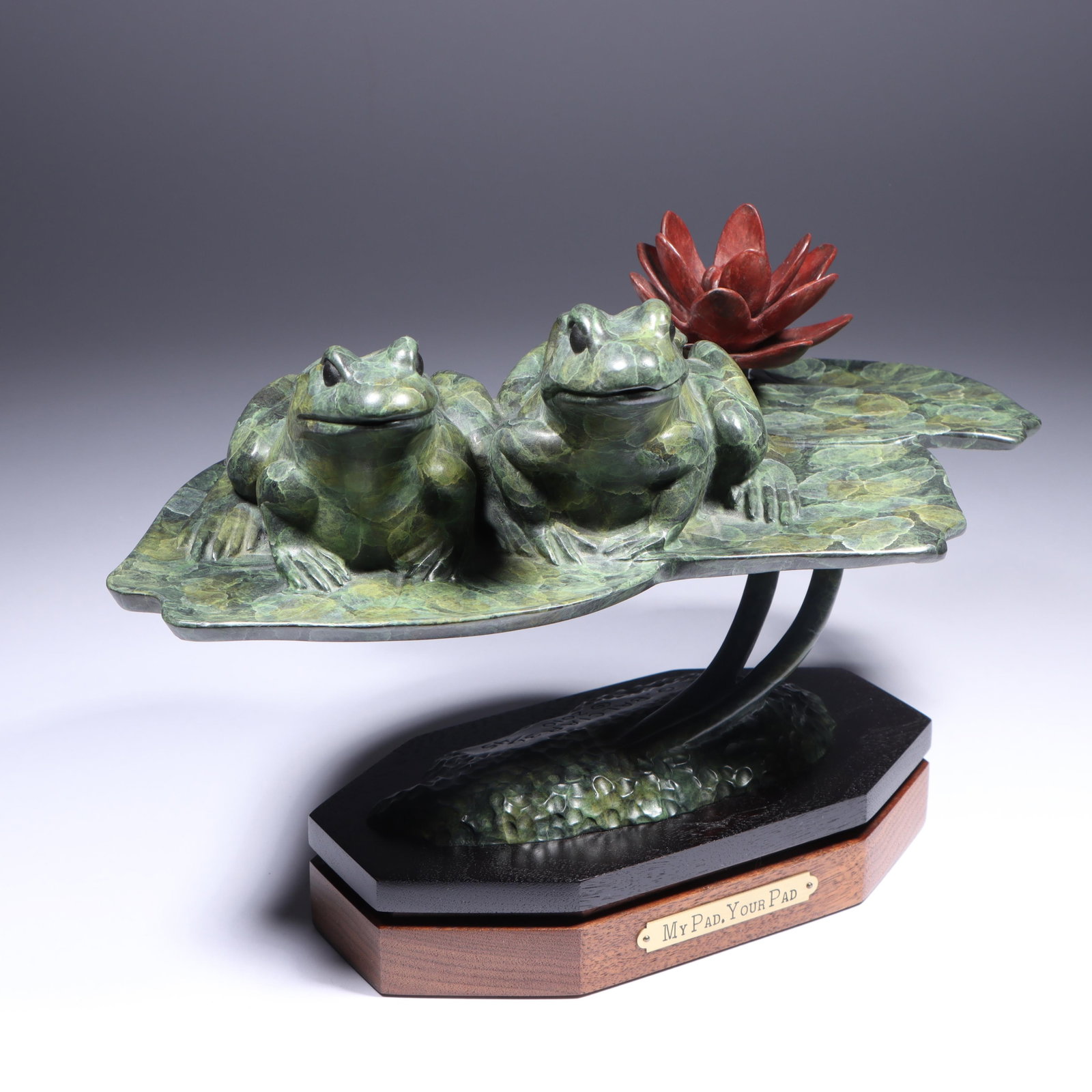 Gerald Balciar, American (b. 1942), My Pad, Your Pad, 2010, bronze, 8 x 12 x 7 (1 of 12)