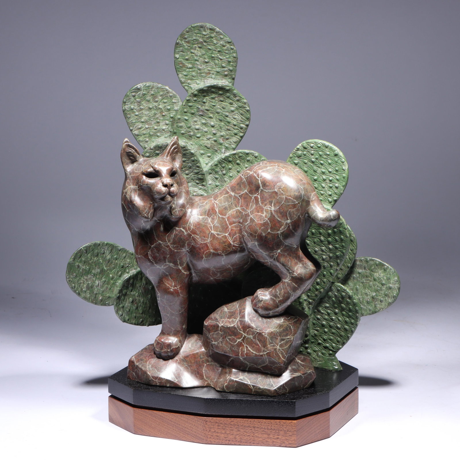 Gerald Balciar, American (b. 1942), Sonoran Bobcat, 2010, bronze, 16 3/4"H x 14 1/2"W (1 of 12)
