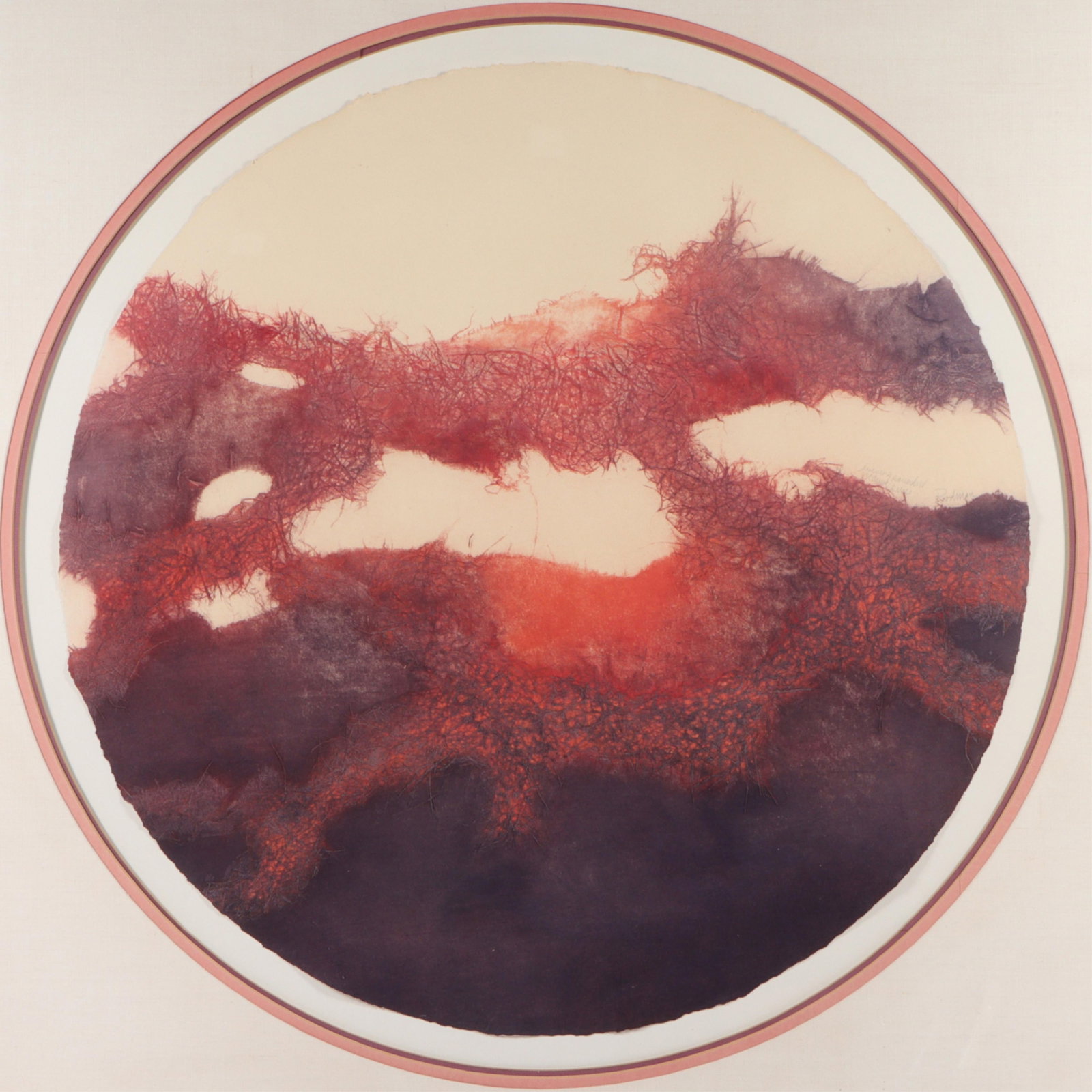 Ruth Rodman, American (b. 1945), Evening Sounds IV, Mauve Series, carborundum etching, (1 of 11)