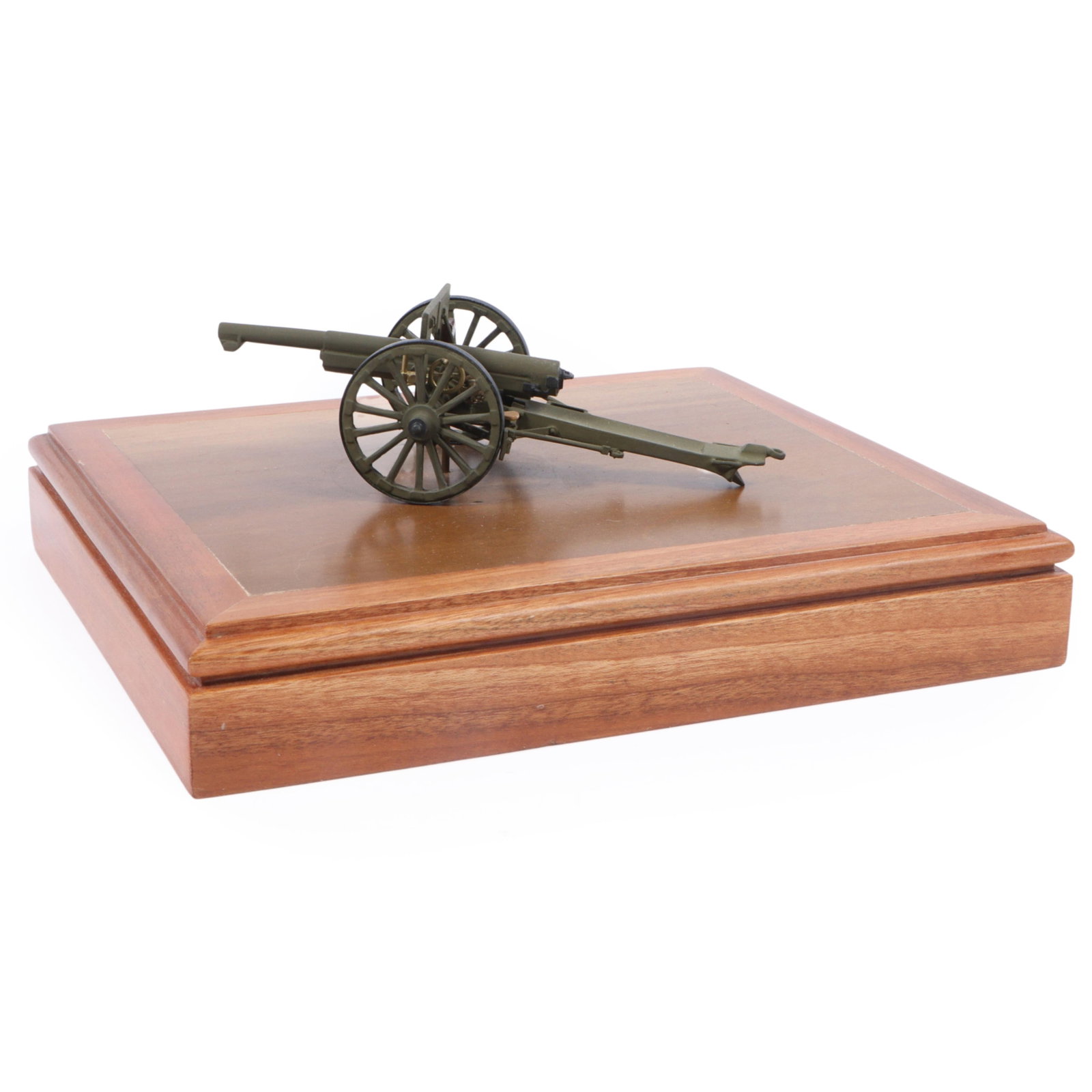 Bradley Foster 1914 French 75mm field gun scale model, cast metal and brass 3 1/4"H x 7 3/4"W (1 of 9)