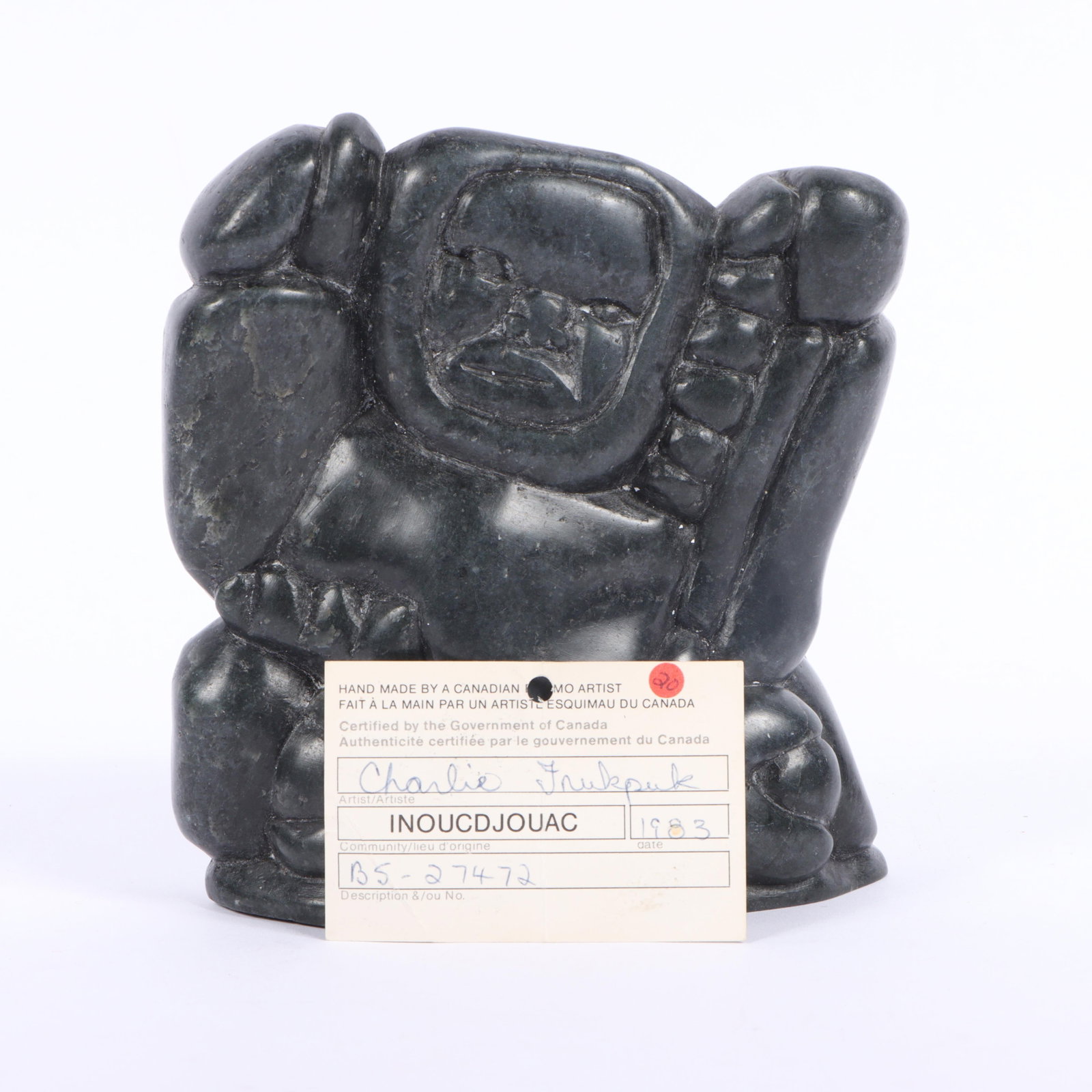 Charlie Inukpuk, Inukjuak / Canadian / Inuit (b. 1941), Inuit Carved ...