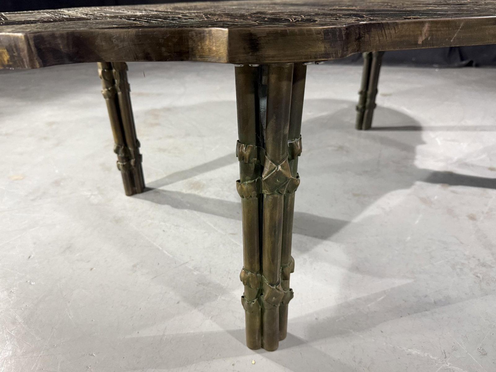 Rare Philip and Kelvin Laverne 'Odyssey' bronze coffee table 16 1/2"H 60 1/2?W x 31 1/2?D - 10
