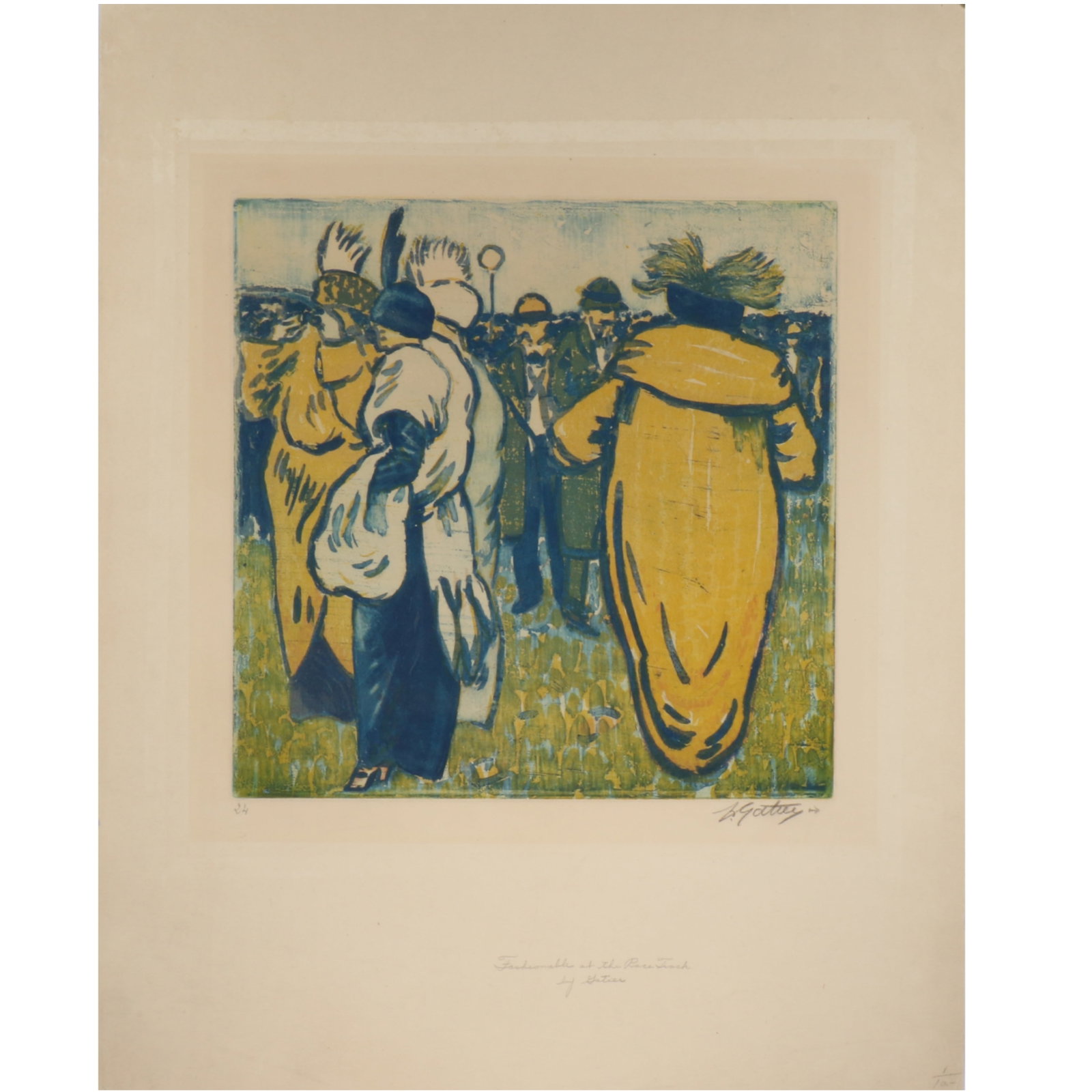 Pierre Louis Gatier, French (1878-1944), Les Fourrures ? Auteuil (Furs at Auteuil)/Fashionable at (1 of 19)