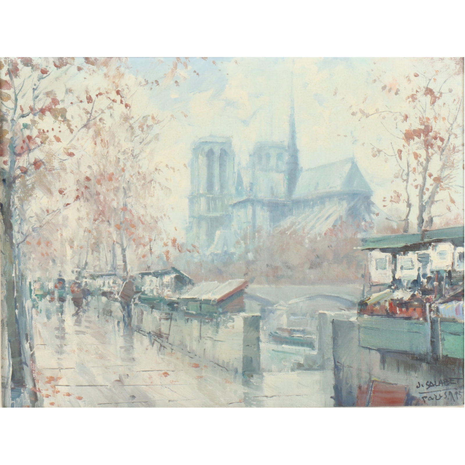 Jean (Juan Bayon Salado) Salabet, Spanish (1913-1995), Parisian street scene with Notre Dame (1 of 11)