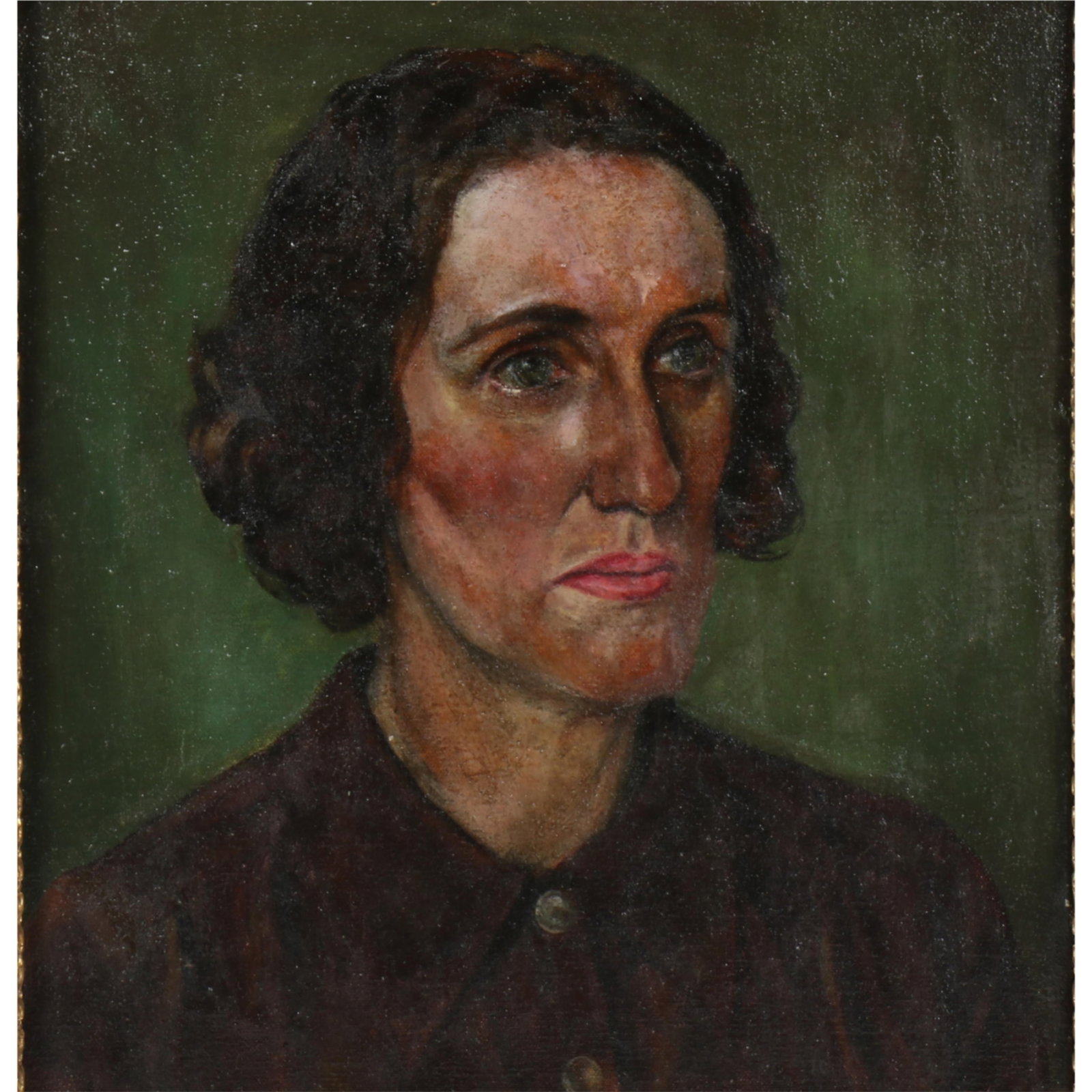 Lee Detchon, Indiana (1900-1994), My Sister, Esther, oil on canvas, 14 3/4"H x 13 3/4"W (sight) 20? (1 of 14)