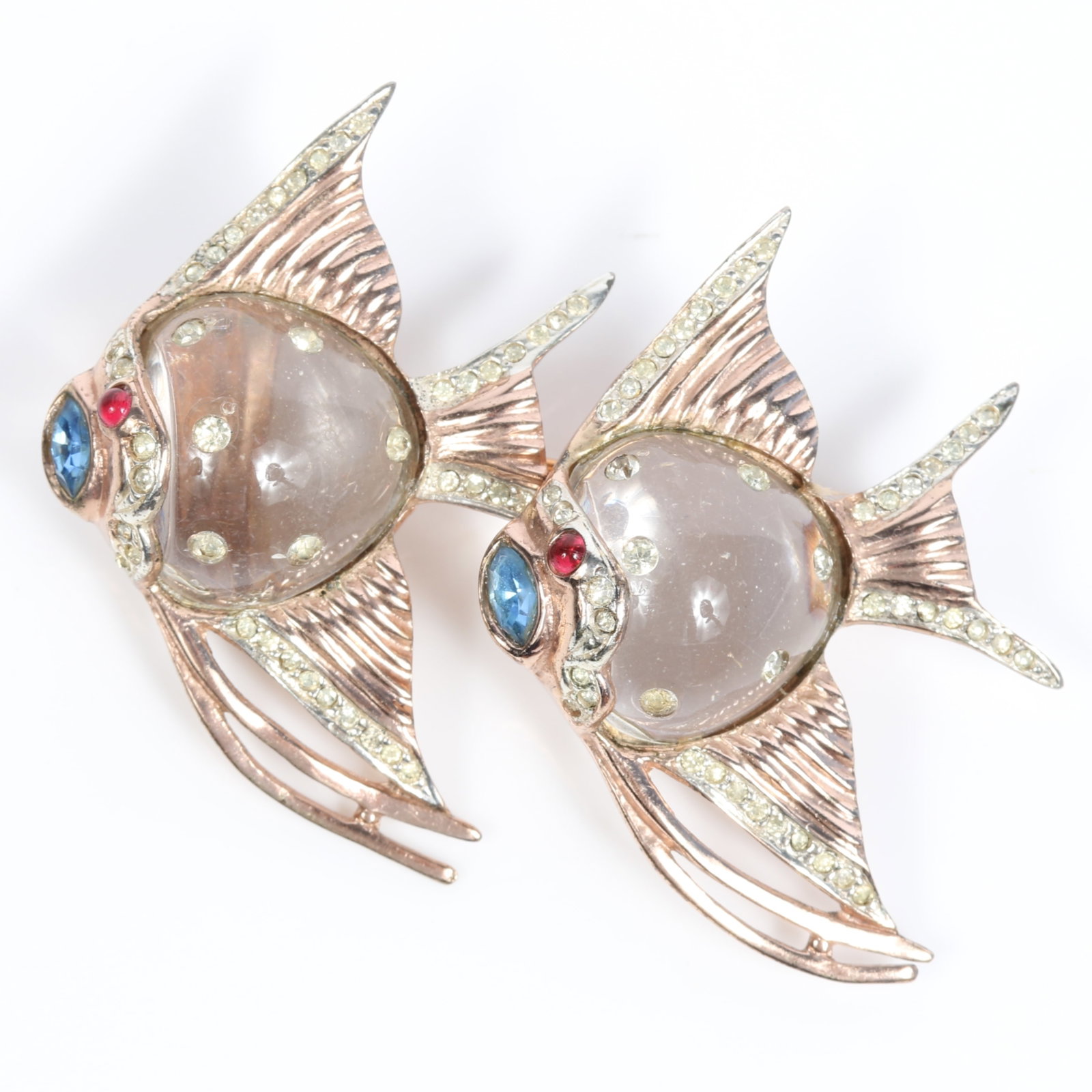 Coro Craft / Corocraft 1944 Adolf Katz sterling vermeil jelly belly angel fish duette fur clip (1 of 12)