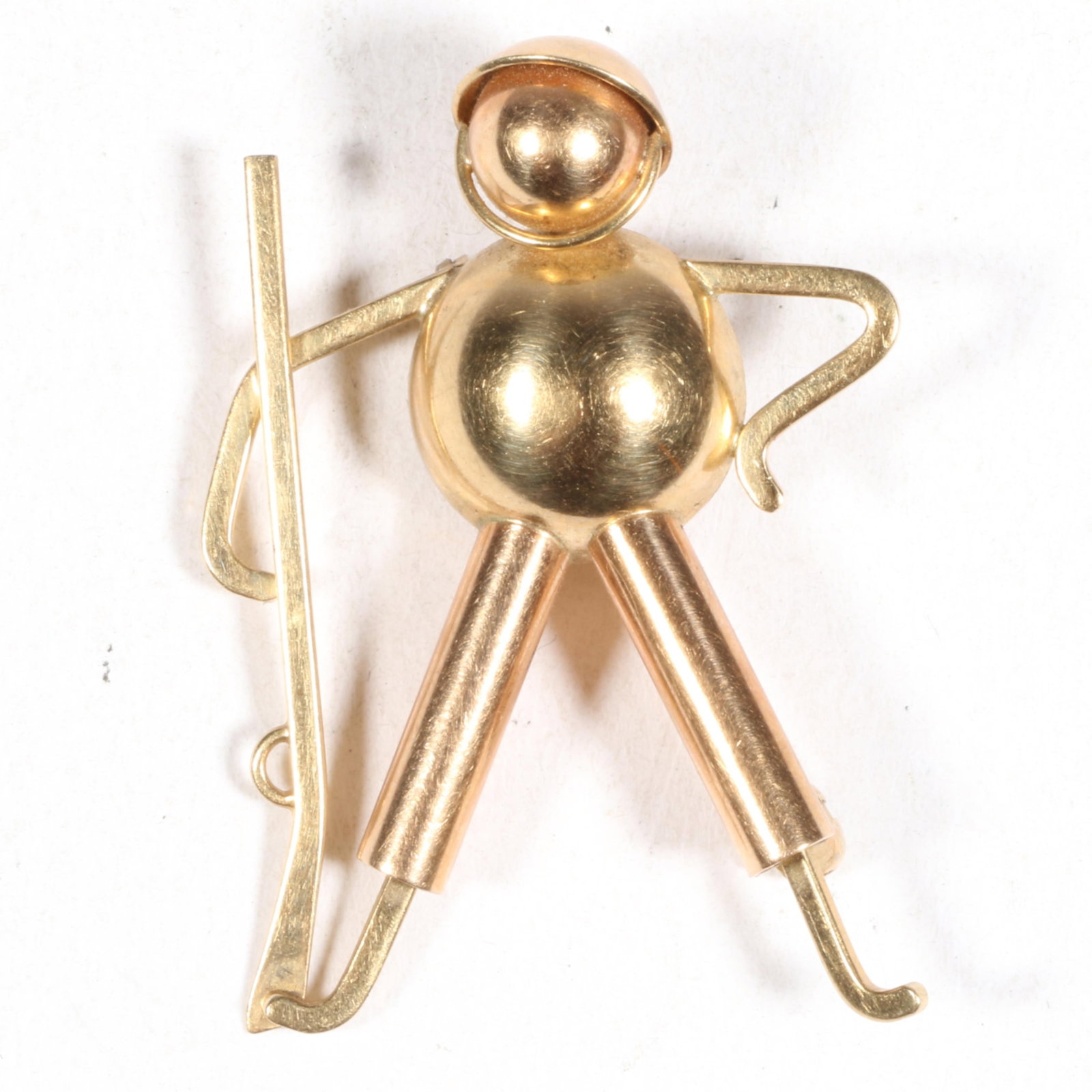 10K Yellow Gold Forstner WWII Era Soldier Brooch 1 1/2"H x 1"W: 10K Yellow Gold Forstner WWII Era Soldier Brooch 3.00 dwt The purchase of gold requires confirmed funds. From the inventory of the former vintage costume jewelry business, "Aunt Tink", "seller of the 