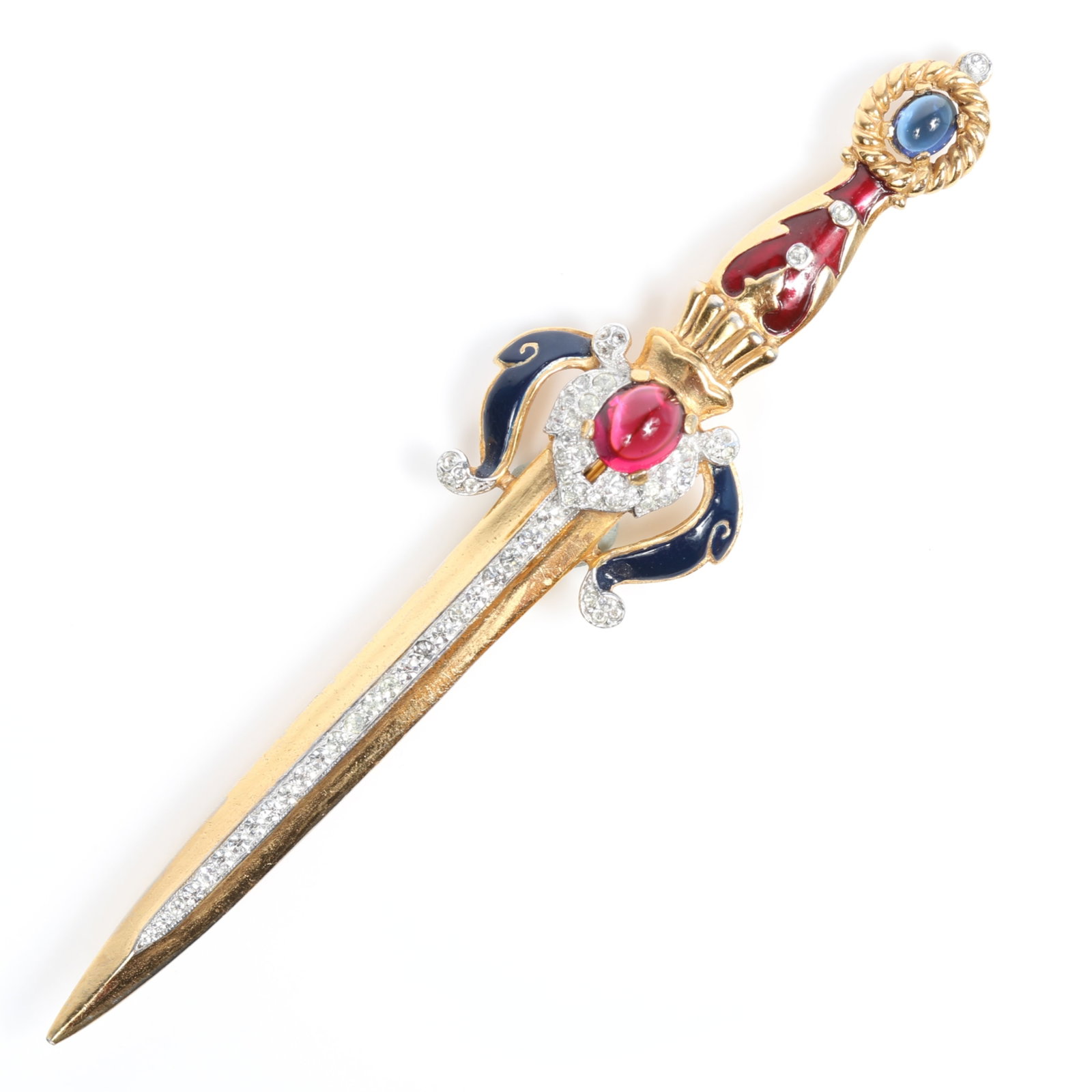 Trifari Alfred Philippe Excalibur sword dagger brooch 4 1/2"H x 1"W (1 of 8)