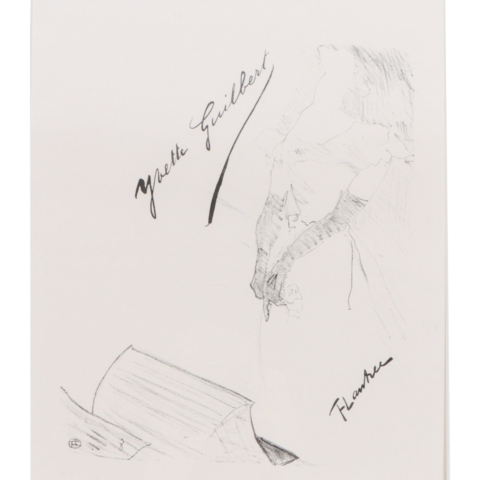 Henri de Toulouse-Lautrec, French (1864-1901), Frontispiece, Yvette Guilbert before the Prompter's: Henri de Toulouse-Lautrec French (1864-1901) Frontispiece, Yvette Guilbert before the Prompter's Box, 1898 lithograph signed in the plate. Biography from the Archives of askART: Henri Toulouse-Lautrec