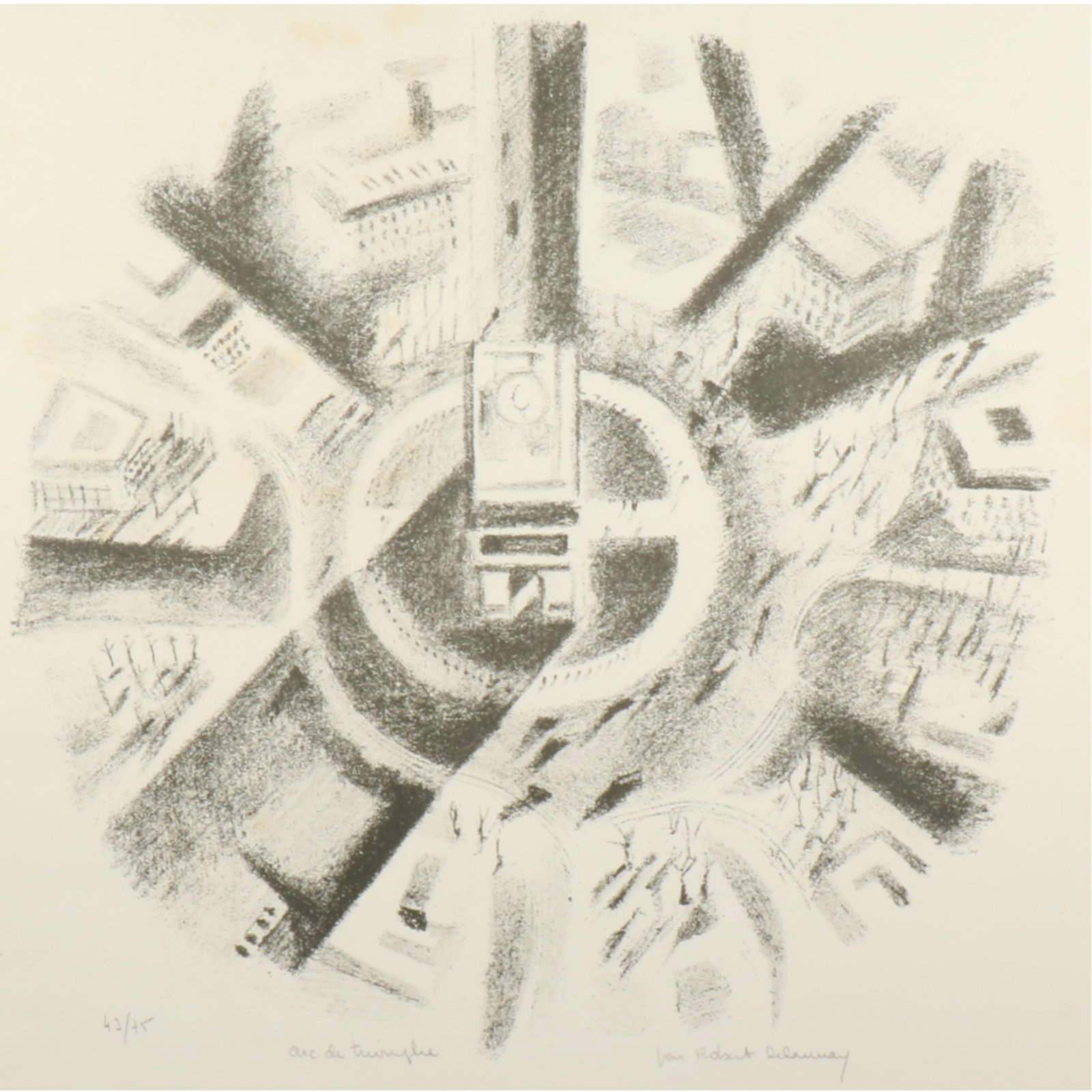 Robert Delaunay, French (1885-1941), Arc de Triomphe, lithograph, 25 1/2"H x 19 3/4"W (sheet) (1 of 18)